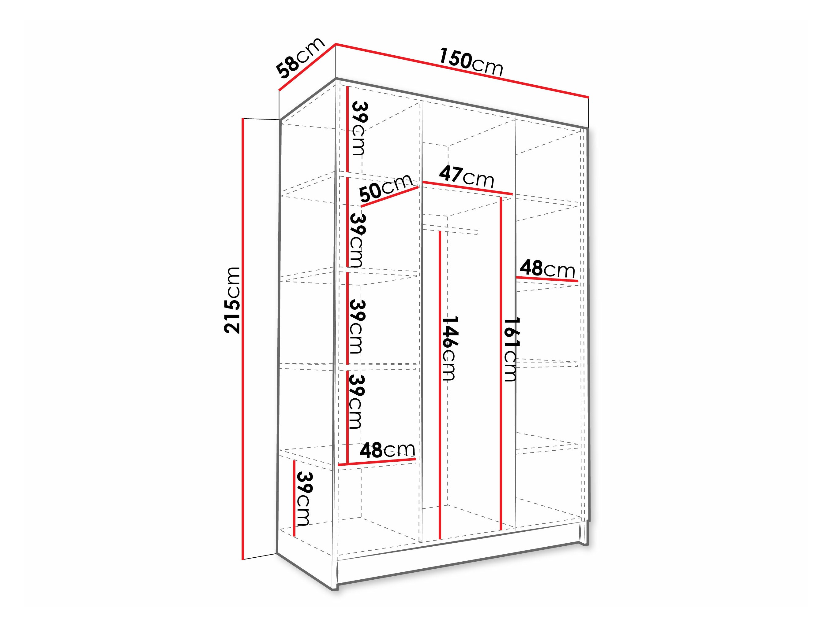 Kledingkast Closico Decoron I (Wit)