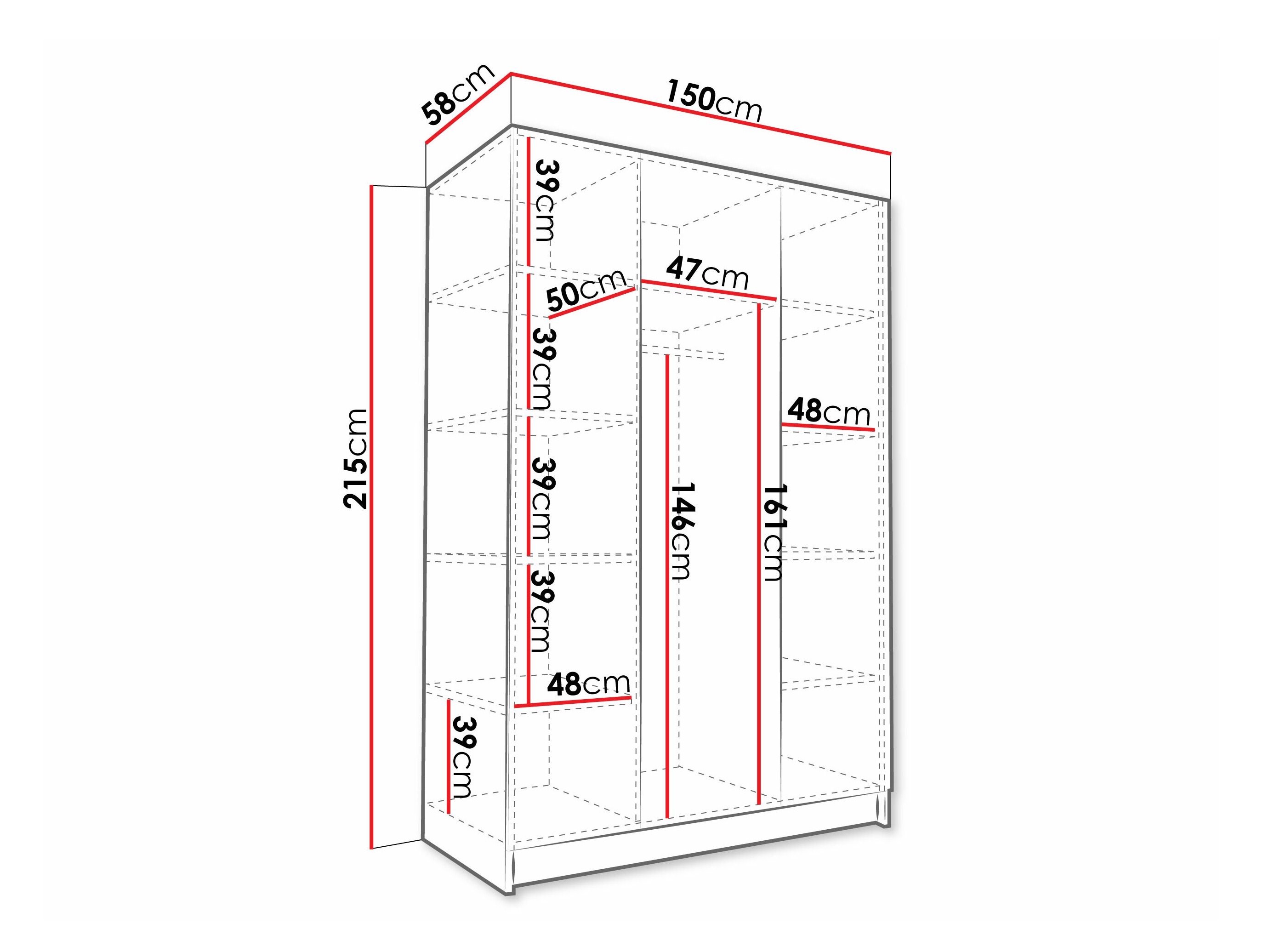 Kledingkast Closico Decoron III (Wit)