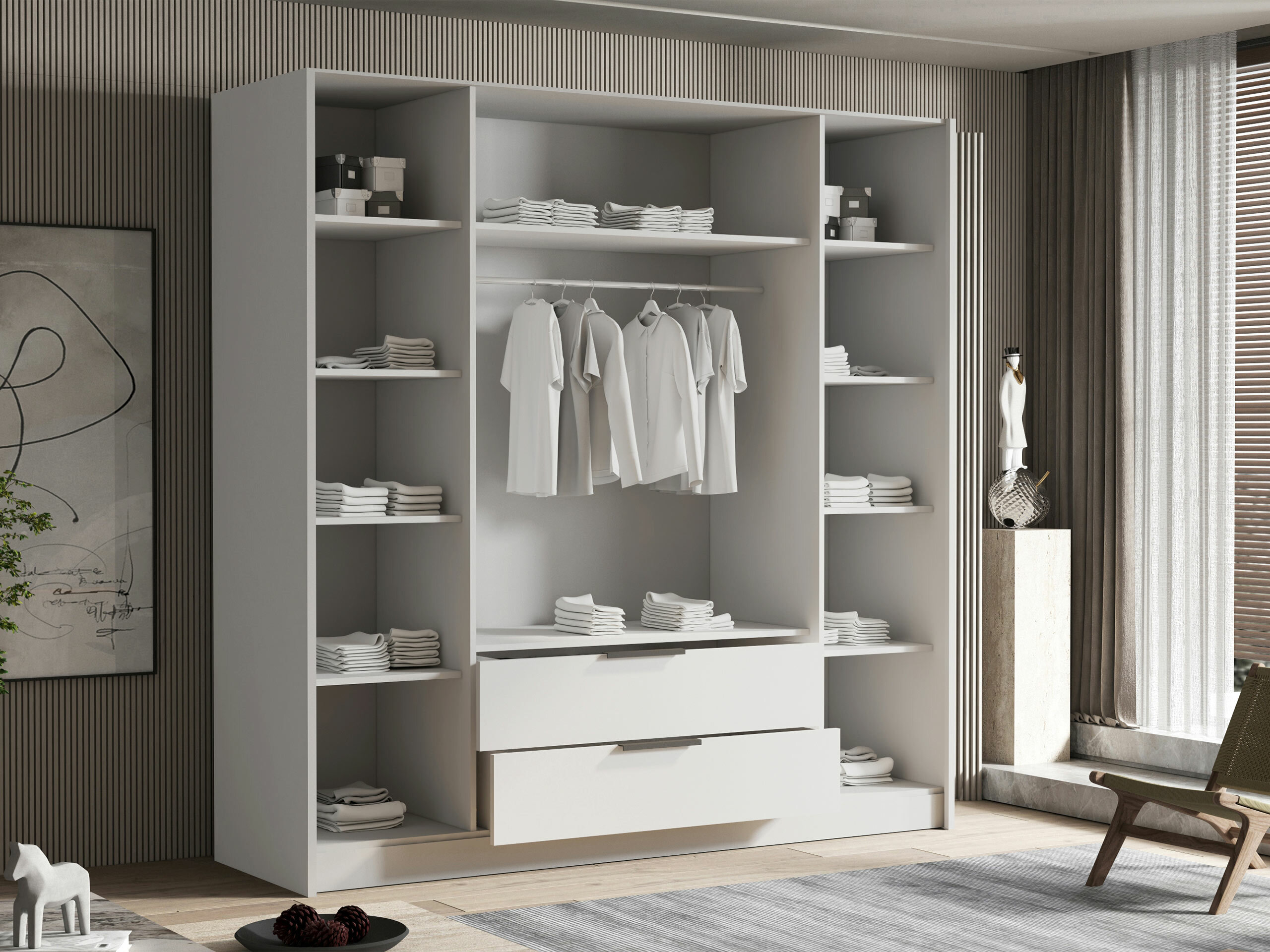 Kledingkast Closico Cadron I (Notenhout)