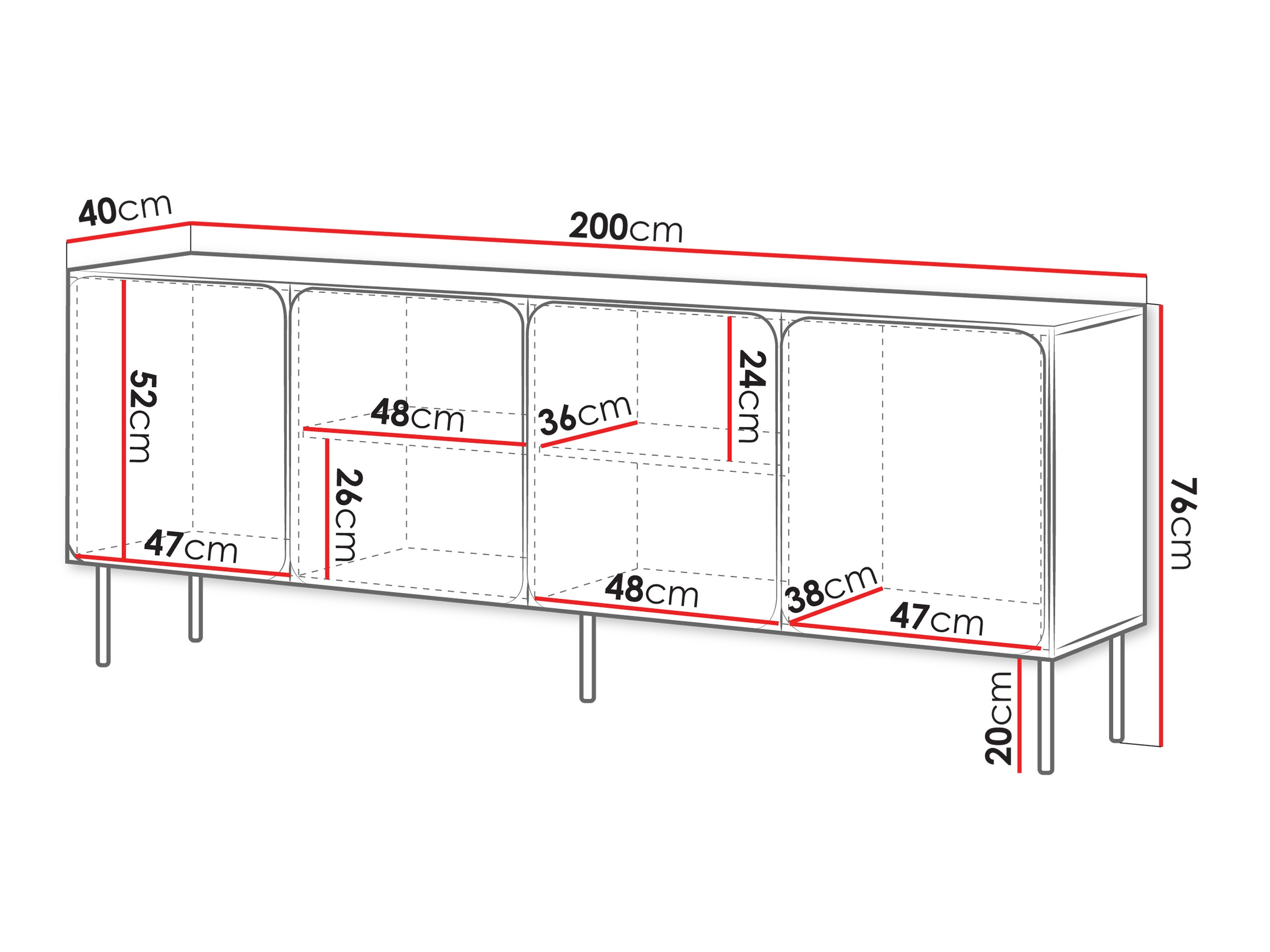 Dressoir Fentore 100 (Indigo)