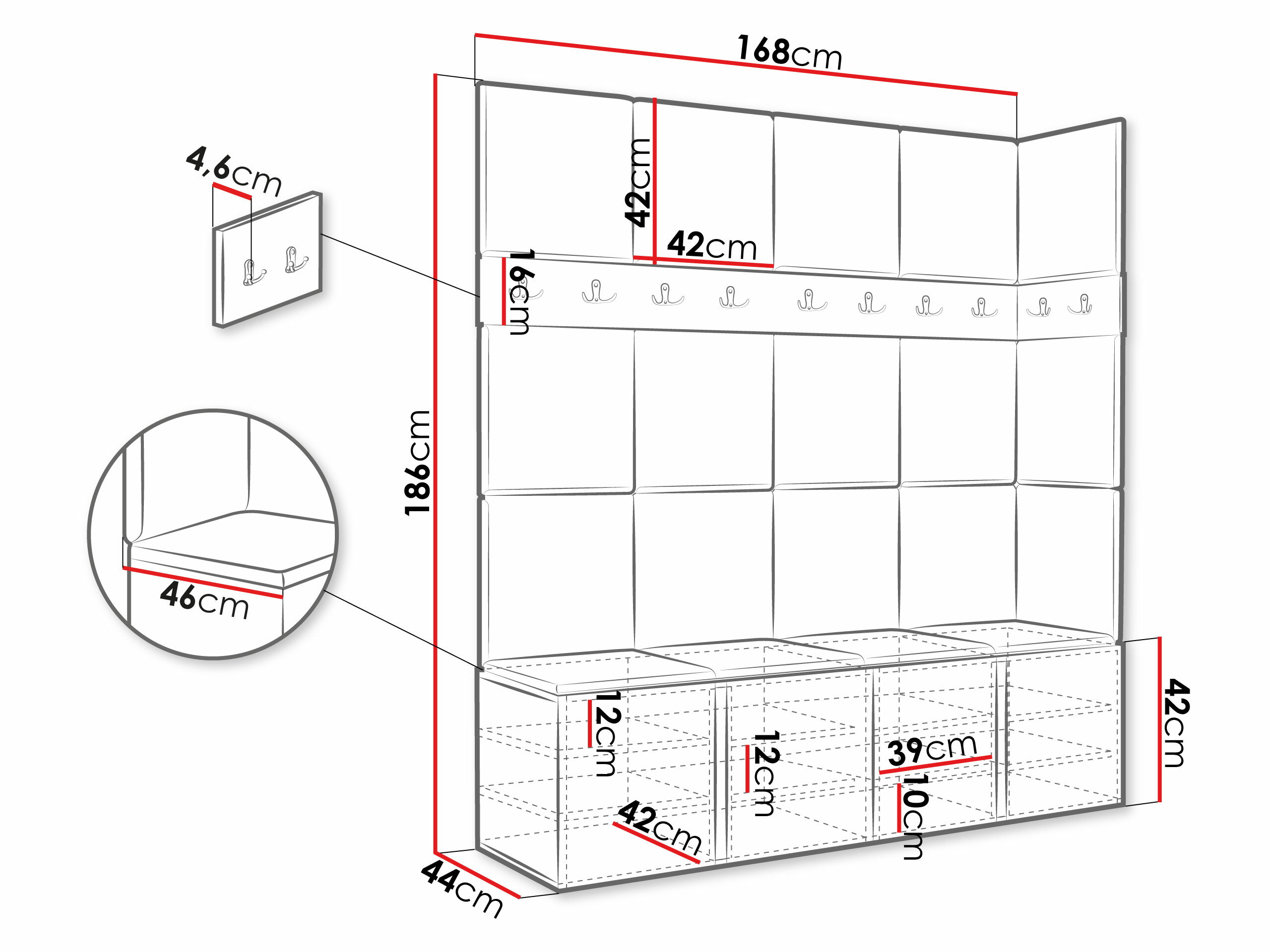 Gangmeubelset Pinis II (Wit)