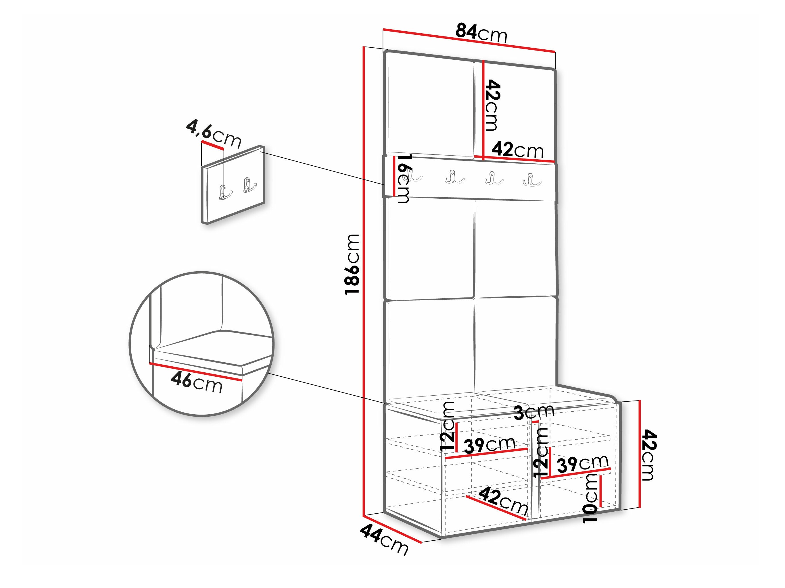 Gangmeubelset Pinis IV (Wit)