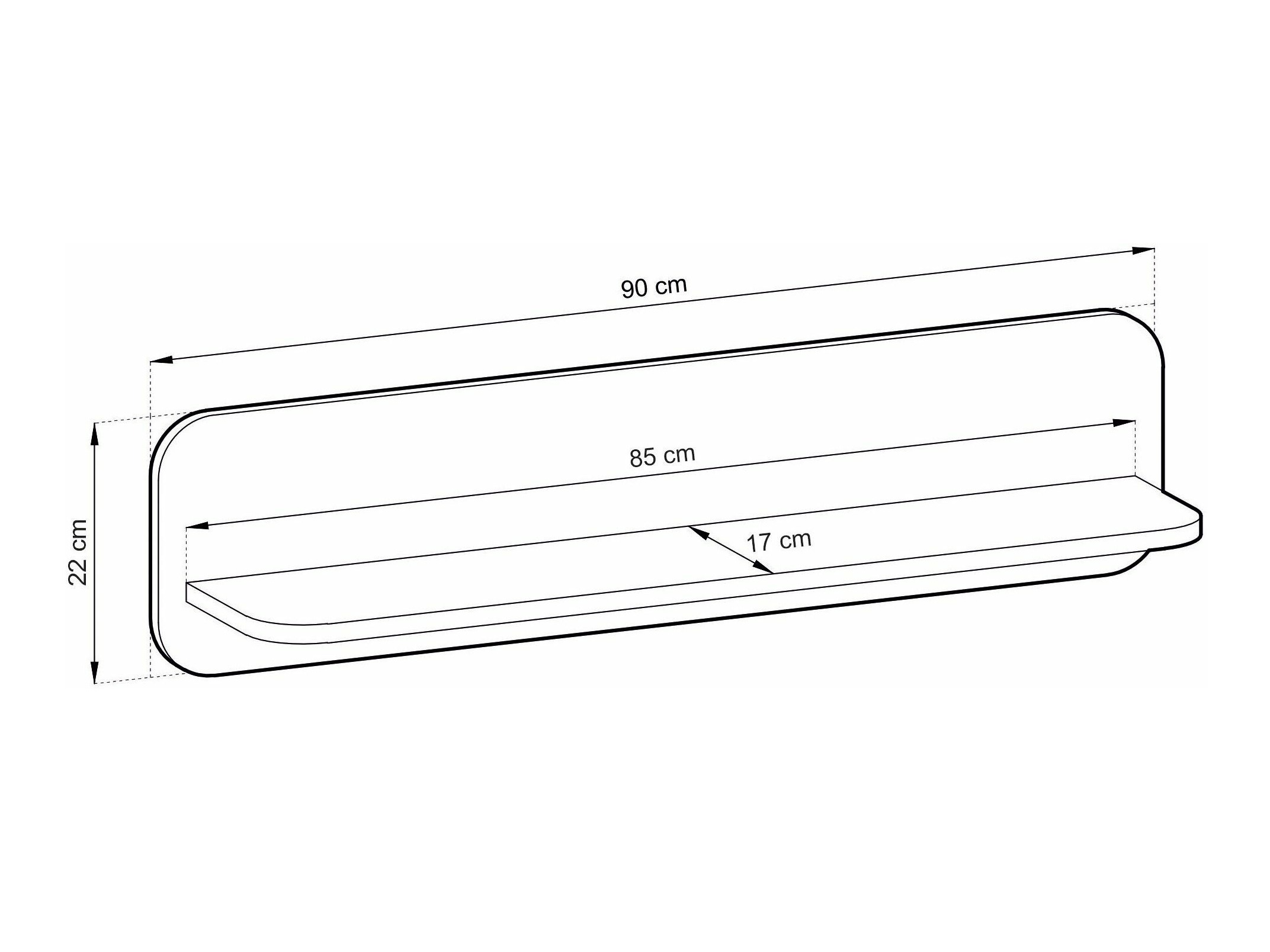 Wandplank Vesdore 101