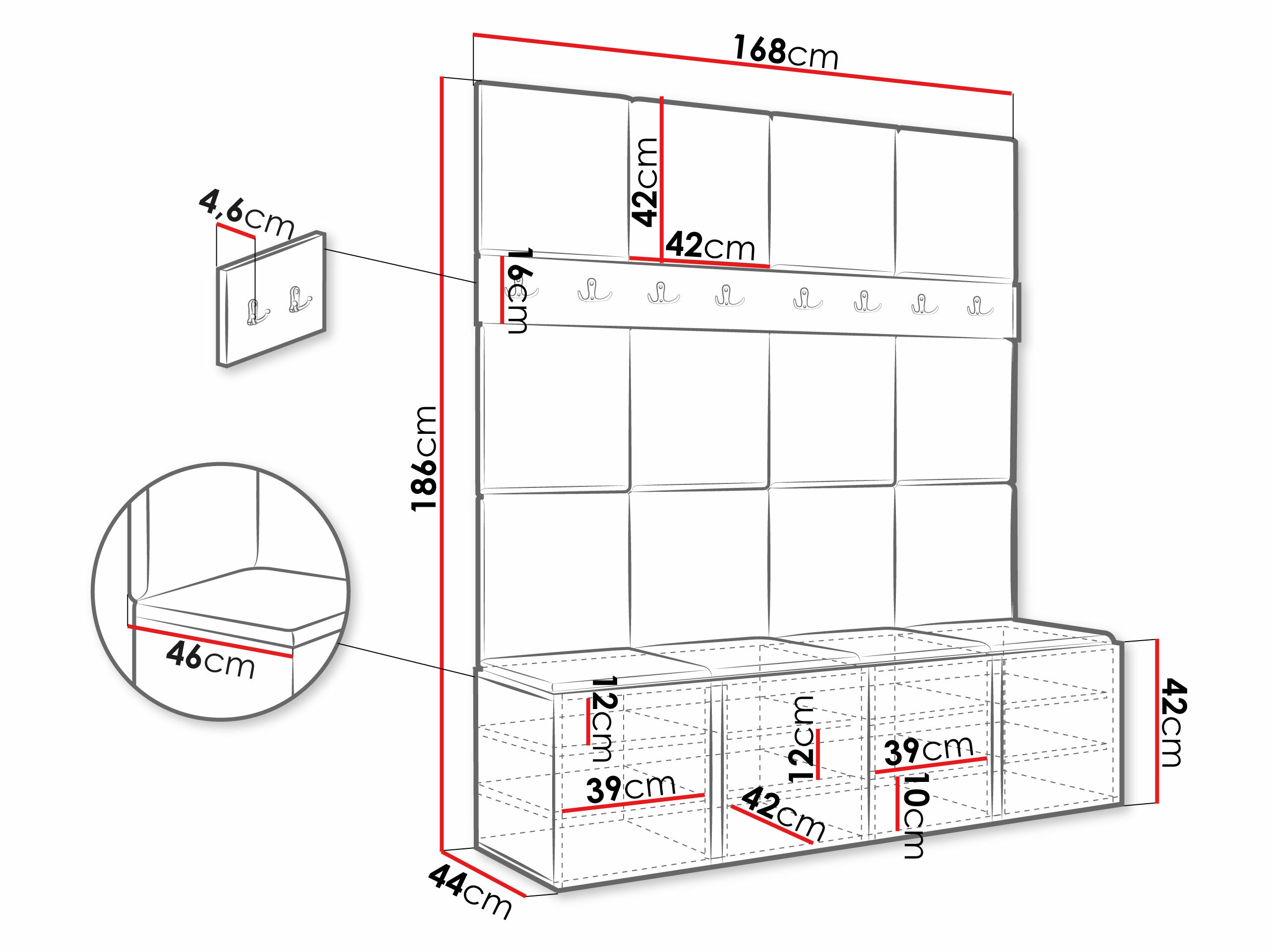 Gangmeubelset Pinis V (Wit)