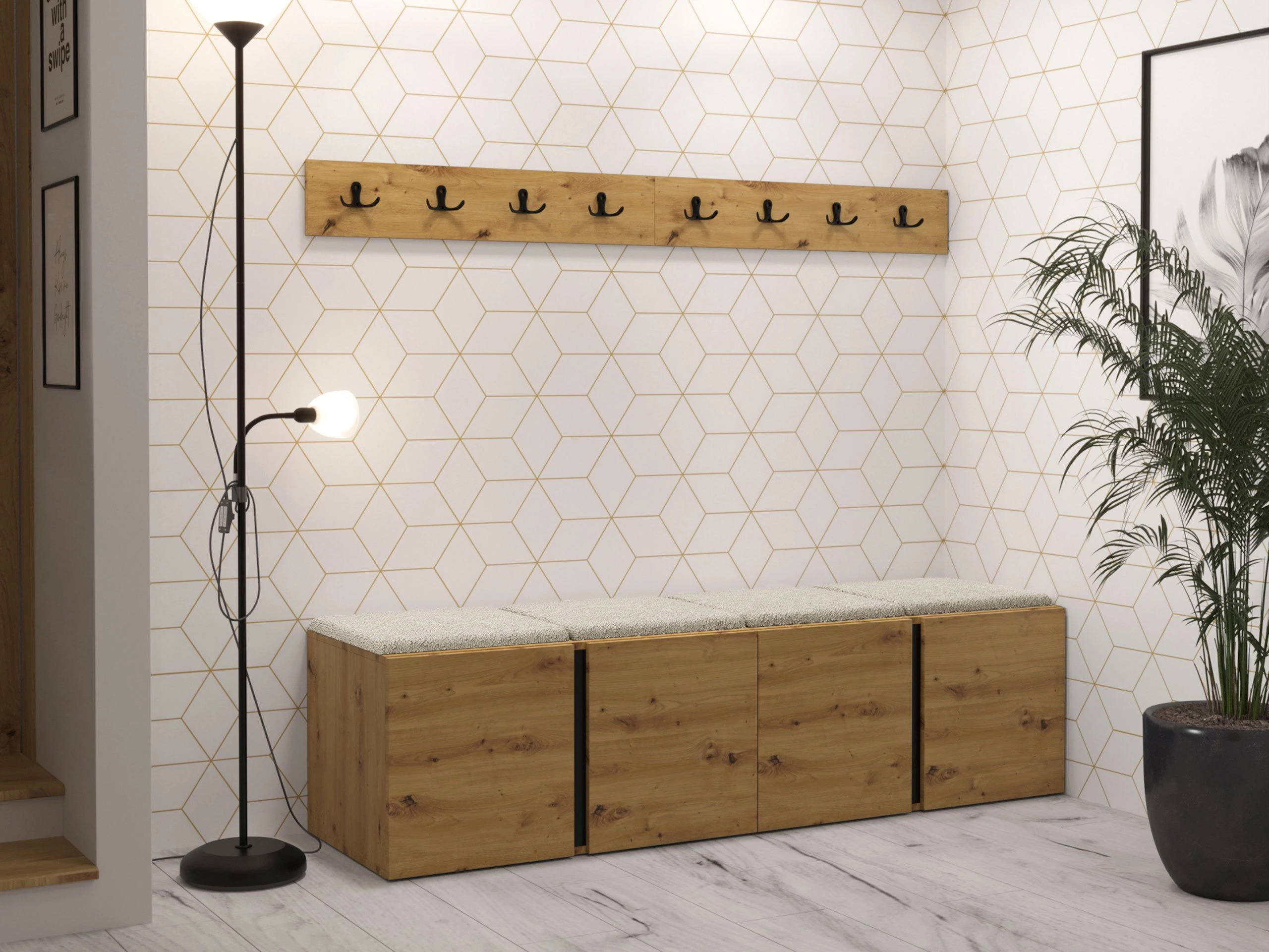 Gangmeubelset Pinis VII (Artisan eiken)