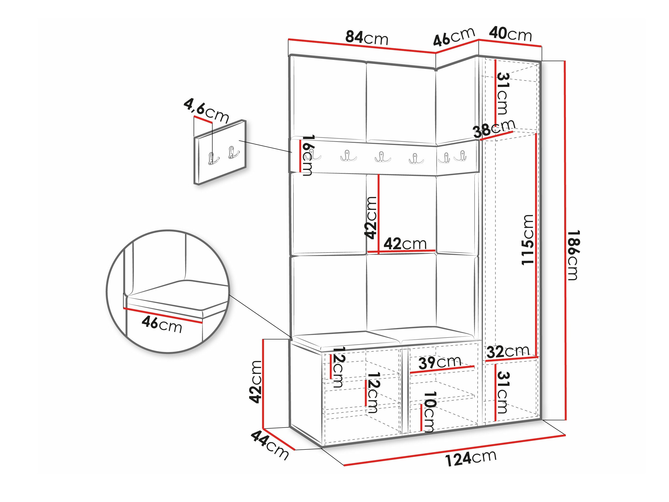 Gangmeubelset Hartford 471 (Grafiet)