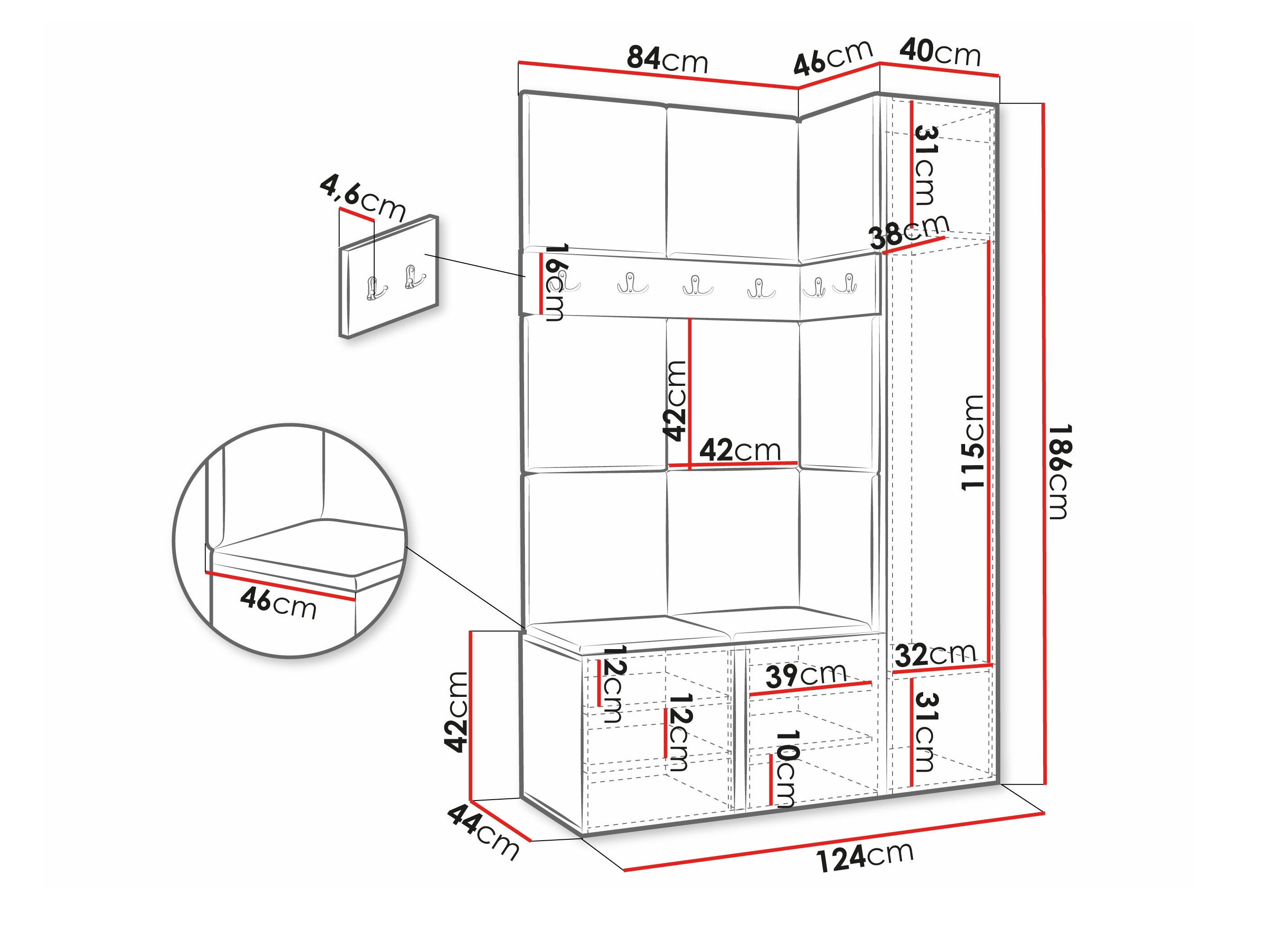 Gangmeubelset Hartford 471 (Wit)
