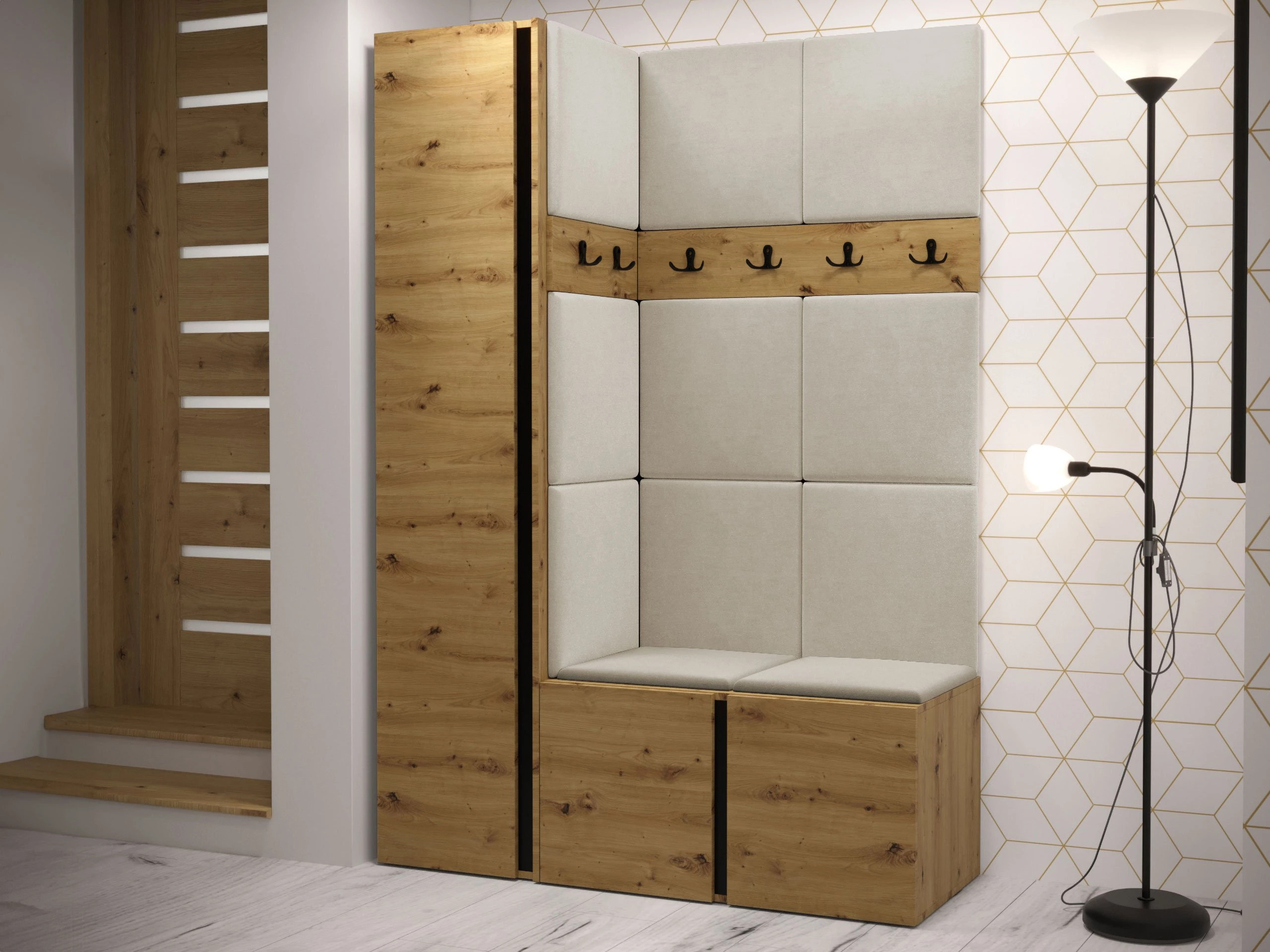 Gangmeubelset Pinis IX (Artisan eiken)