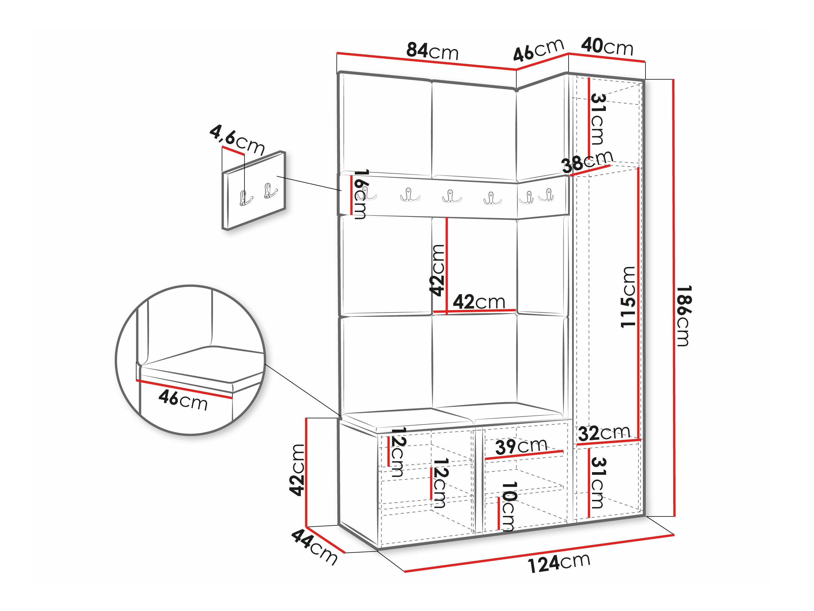 Gangmeubelset Pinis IX (Artisan eiken)