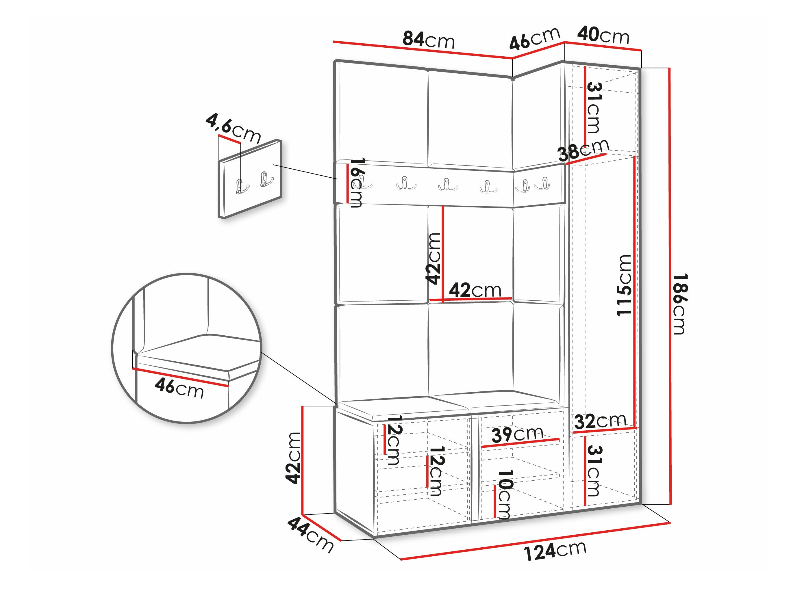 Gangmeubelset Pinis IX (Wit)