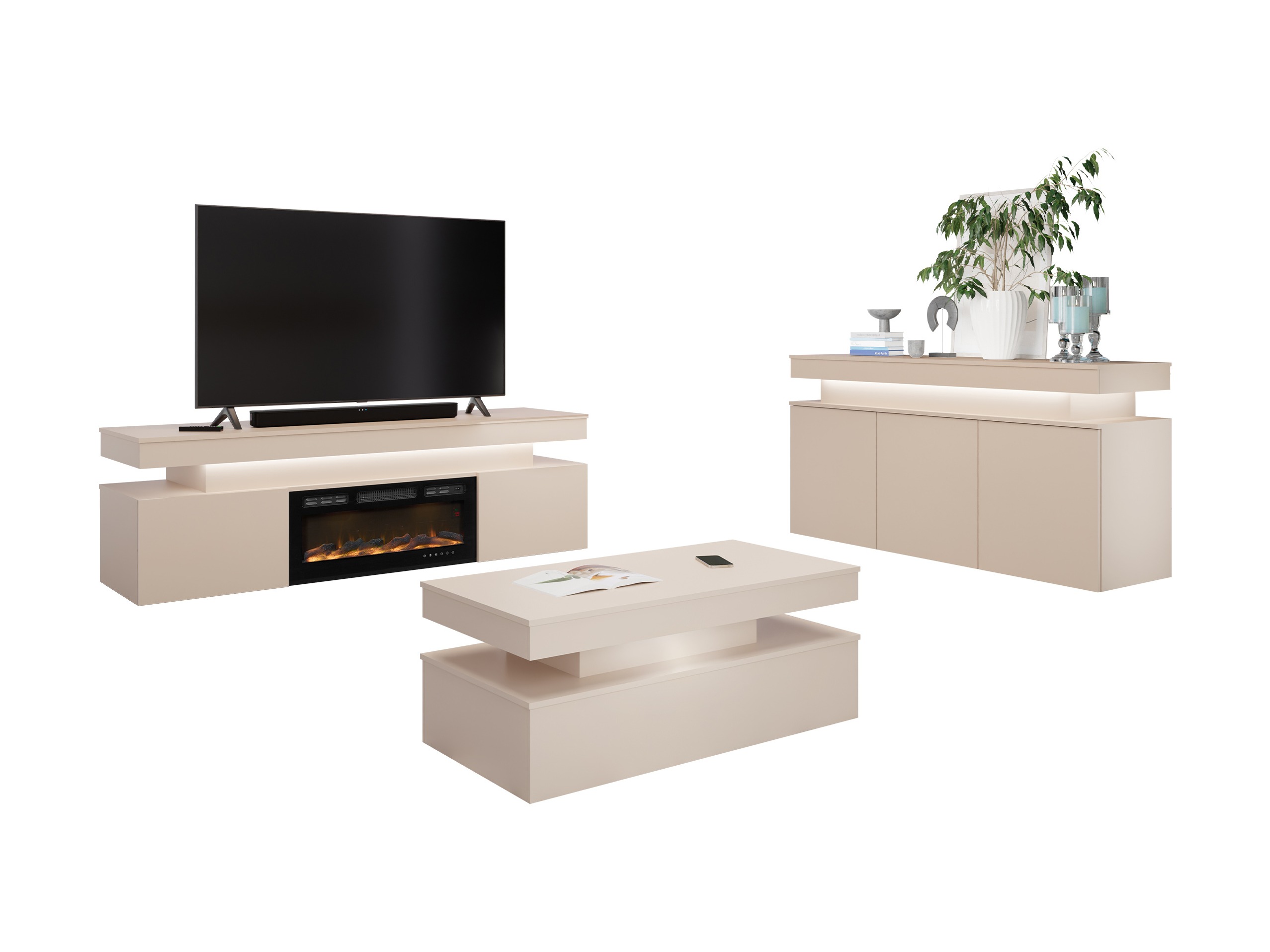 Woonkamerset Monfero 106 (Lichtbruin)