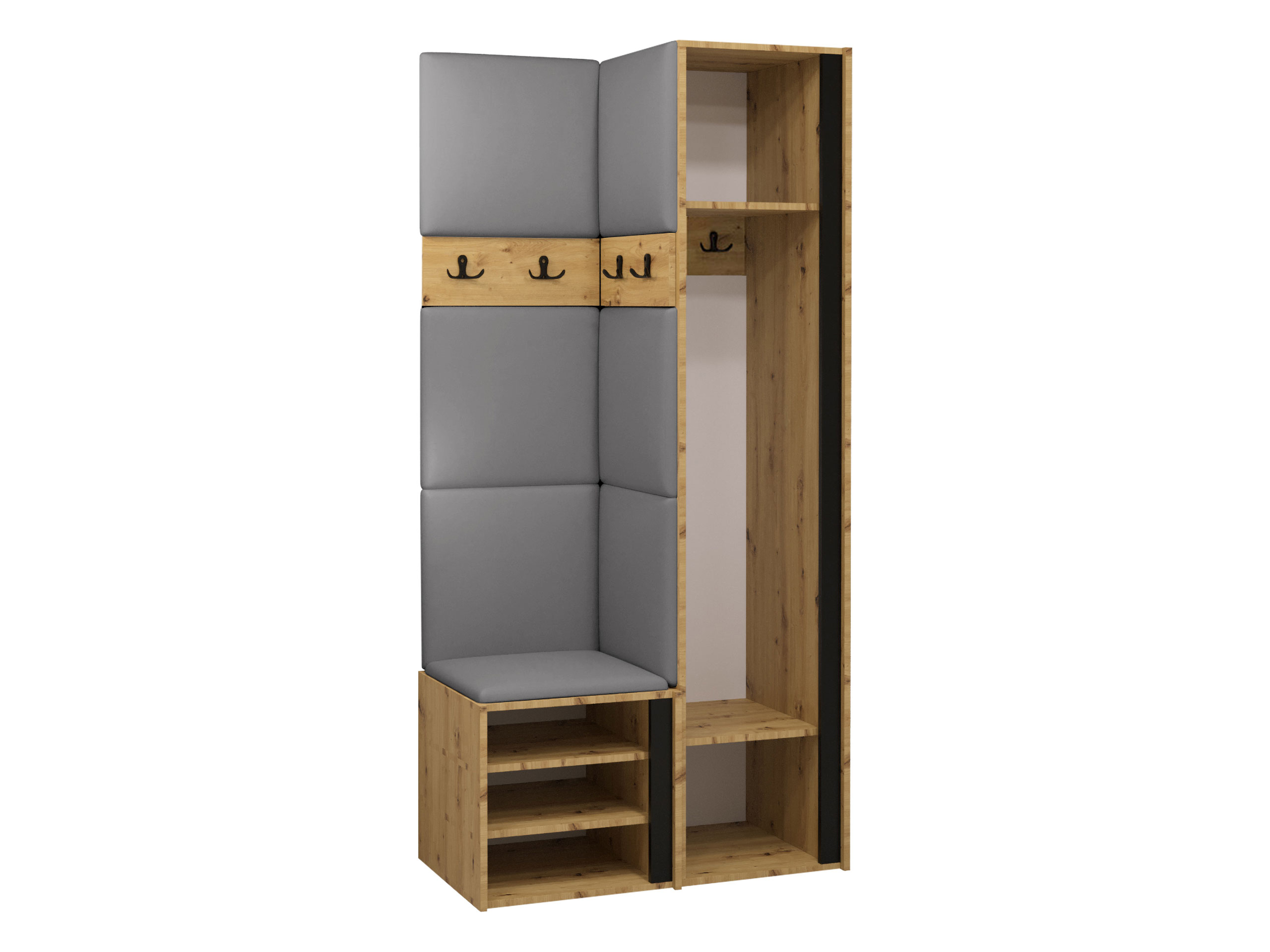 Gangmeubelset Pinis XXIV (Artisan eiken + Zwart)