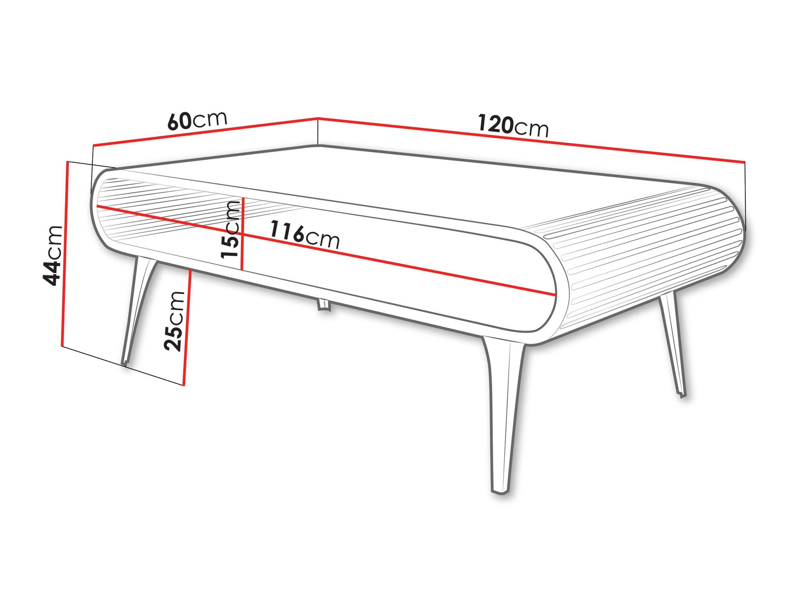 Salontafel Oswego 162 (Wit)