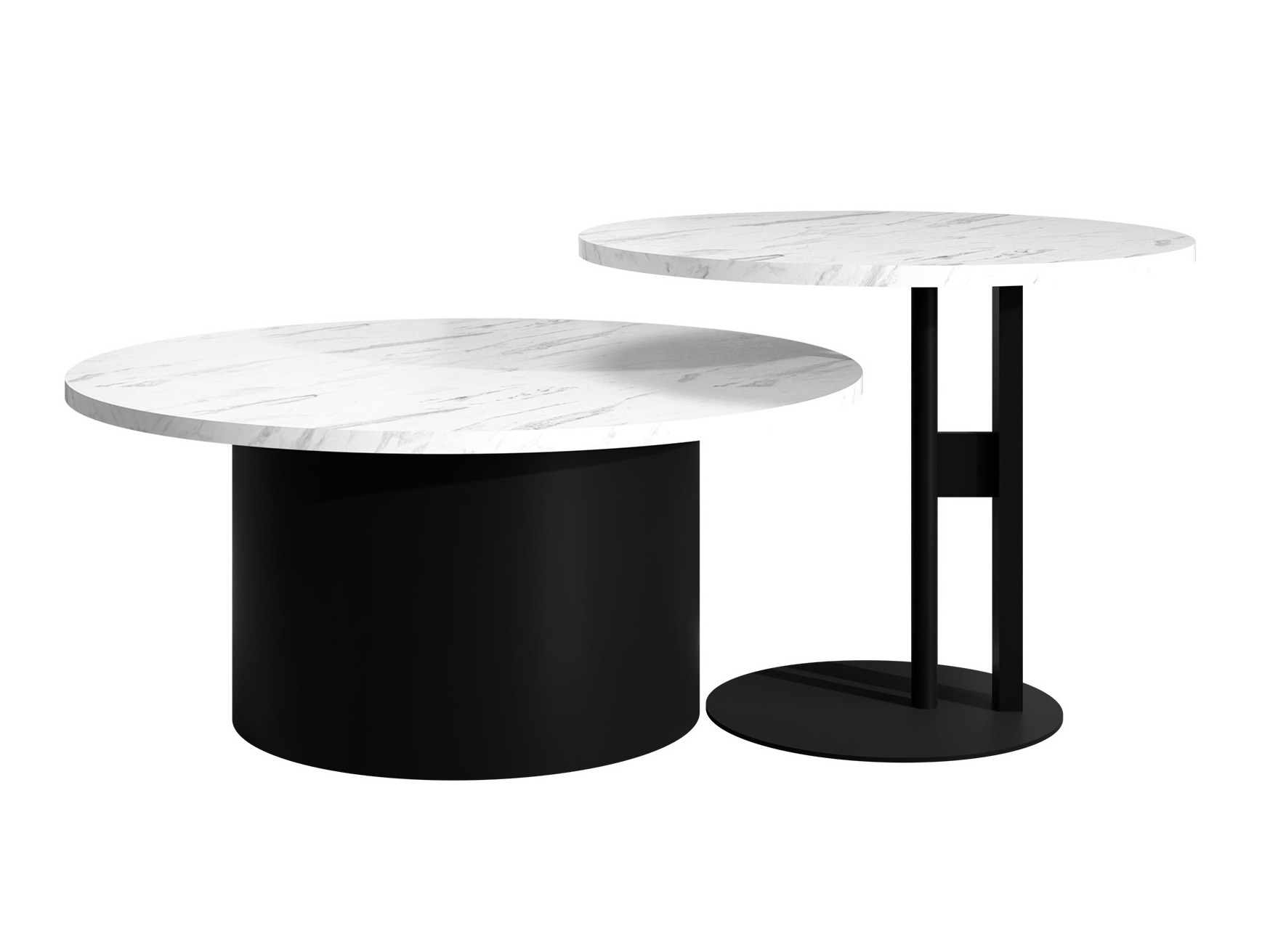 Salontafel set Oswego 159 (Wit marmer)