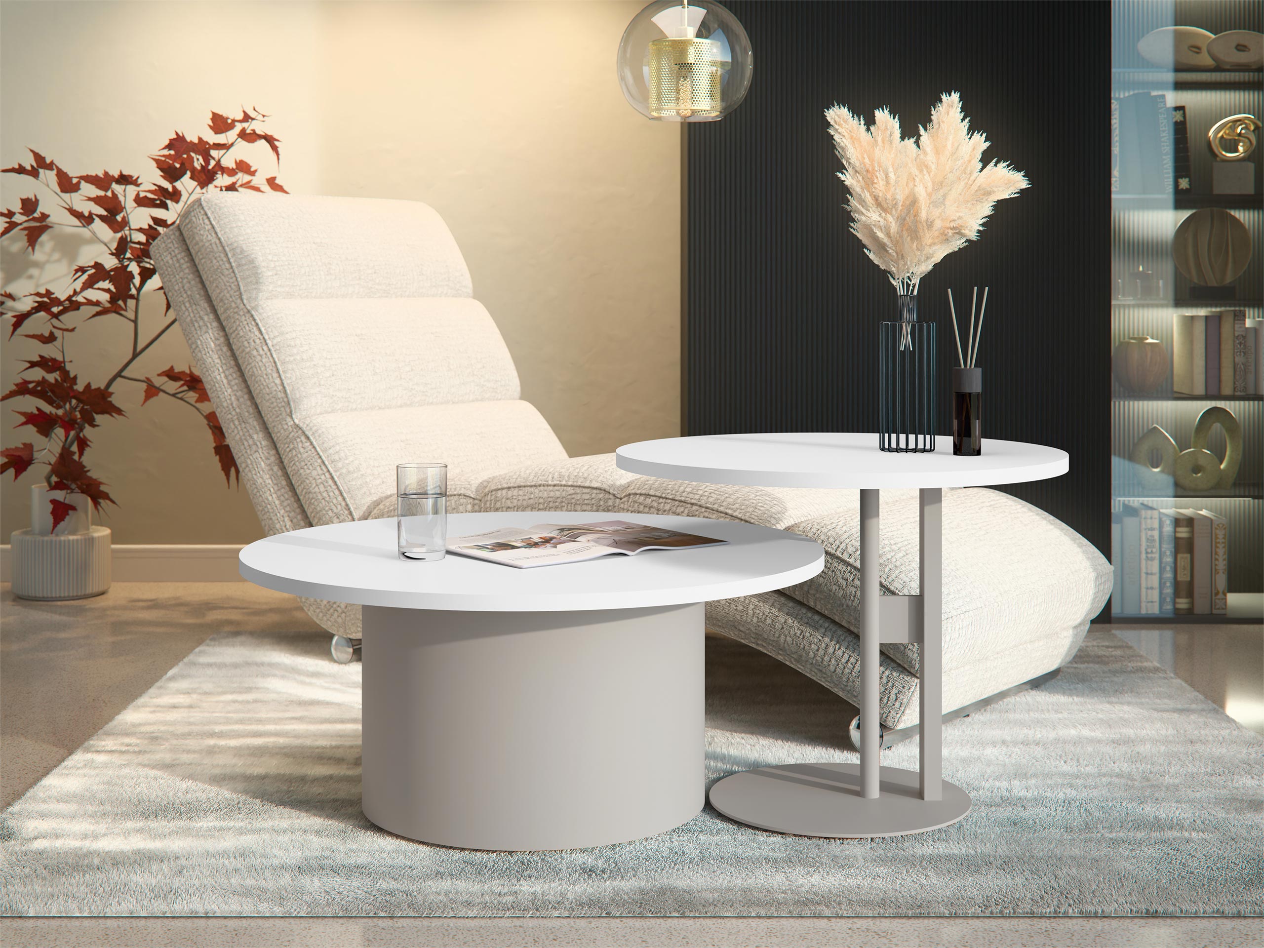 Salontafel set Oswego 160 (Wit)