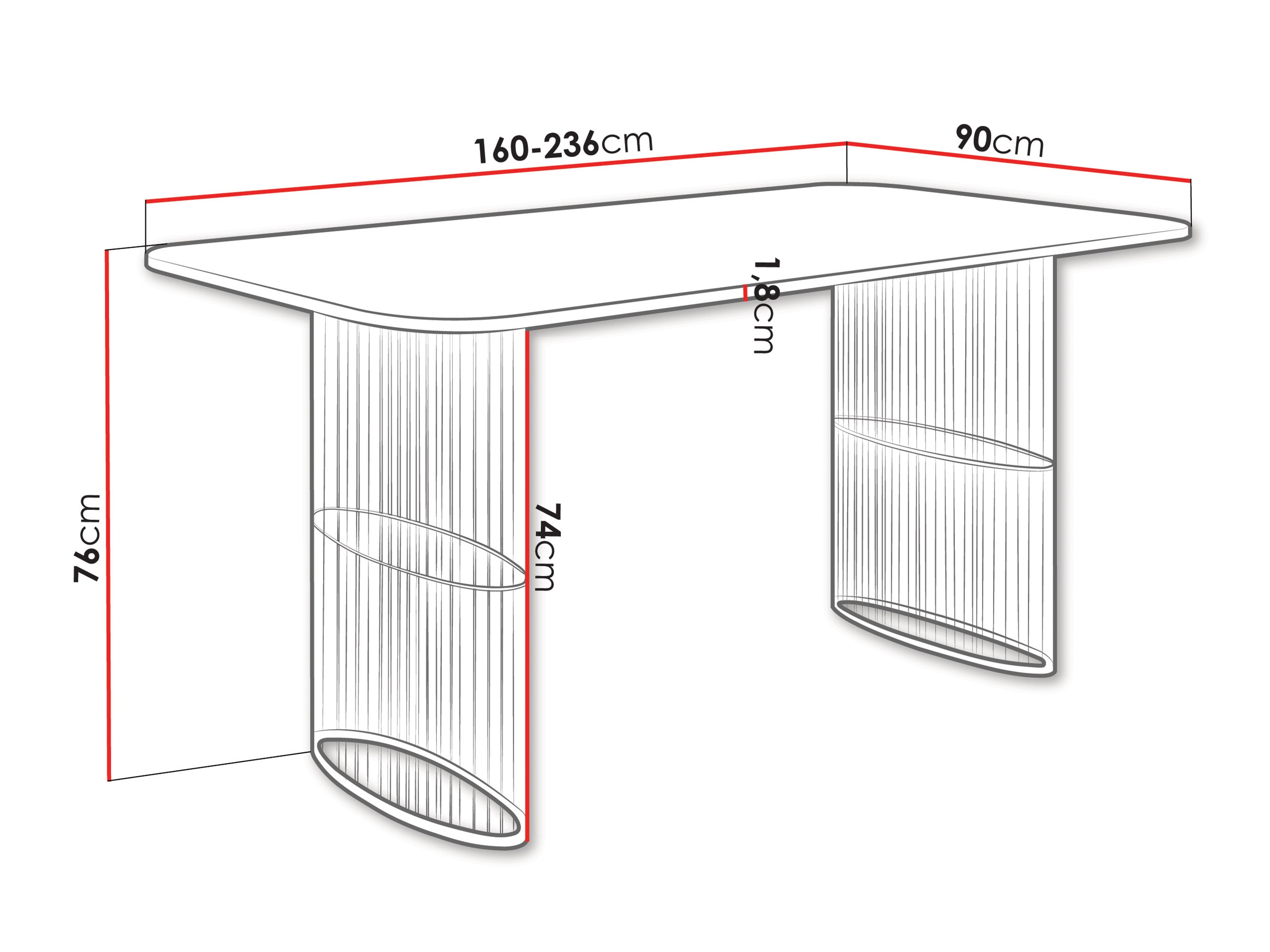 Tafel Oswego 163 (Notenhout)