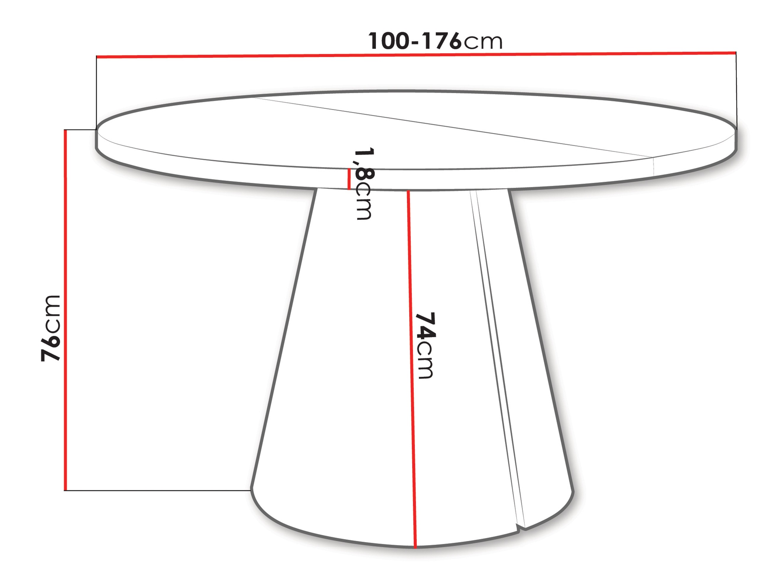 Tafel Oswego 165 (Ambachtelijke gouden eik)