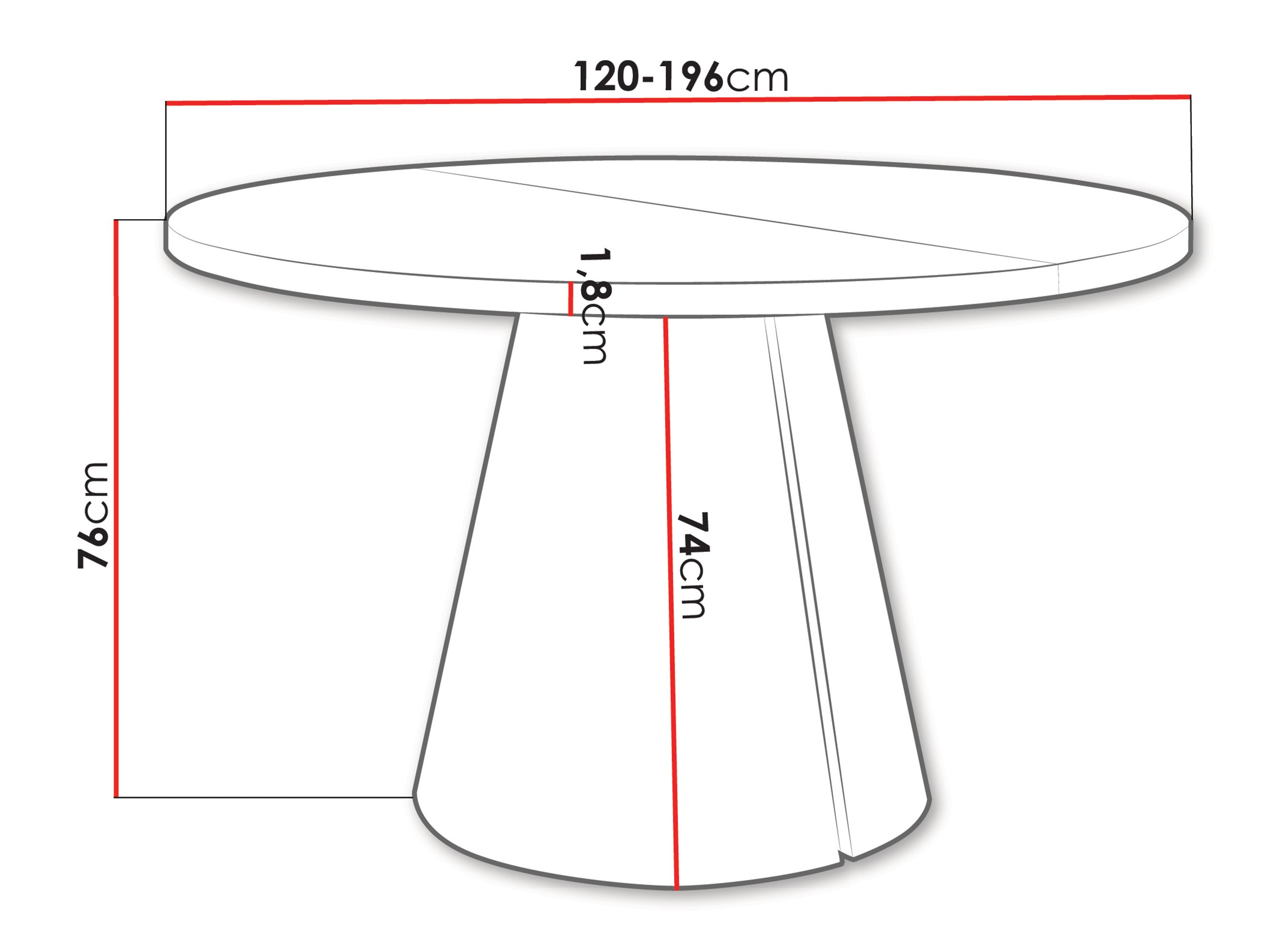 Tafel Oswego 167 (Ambachtelijke gouden eik)