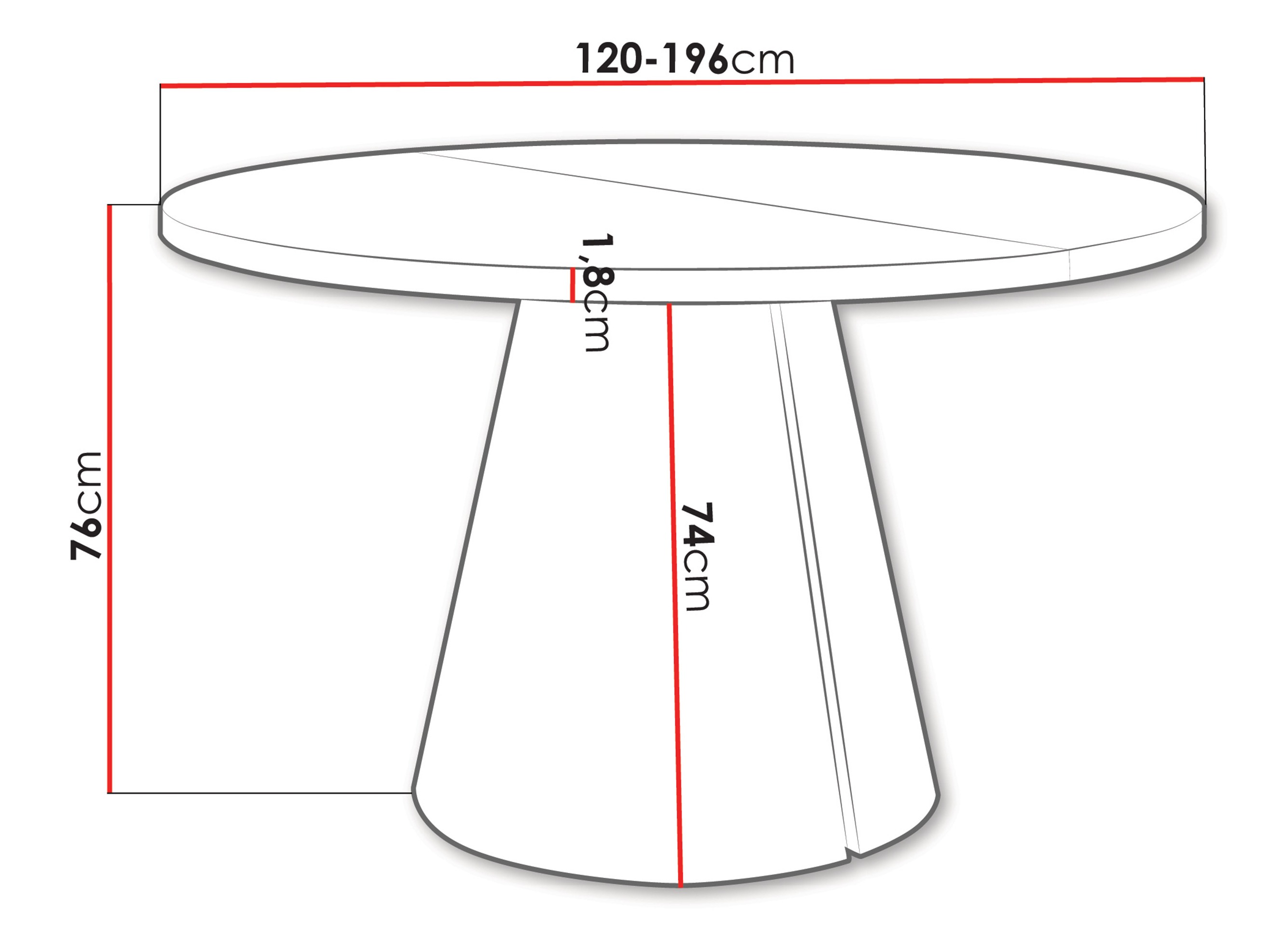 Tafel Oswego 167 (Notenhout)
