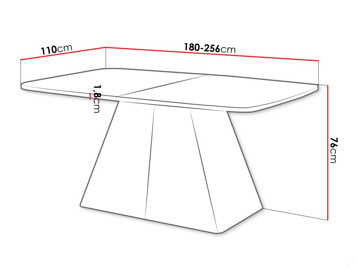 Tafel Oswego 170 (Eiken)