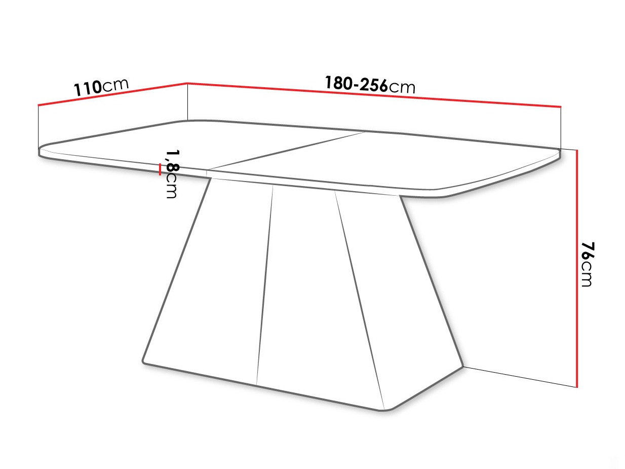 Tafel Oswego 170 (Wit marmer)