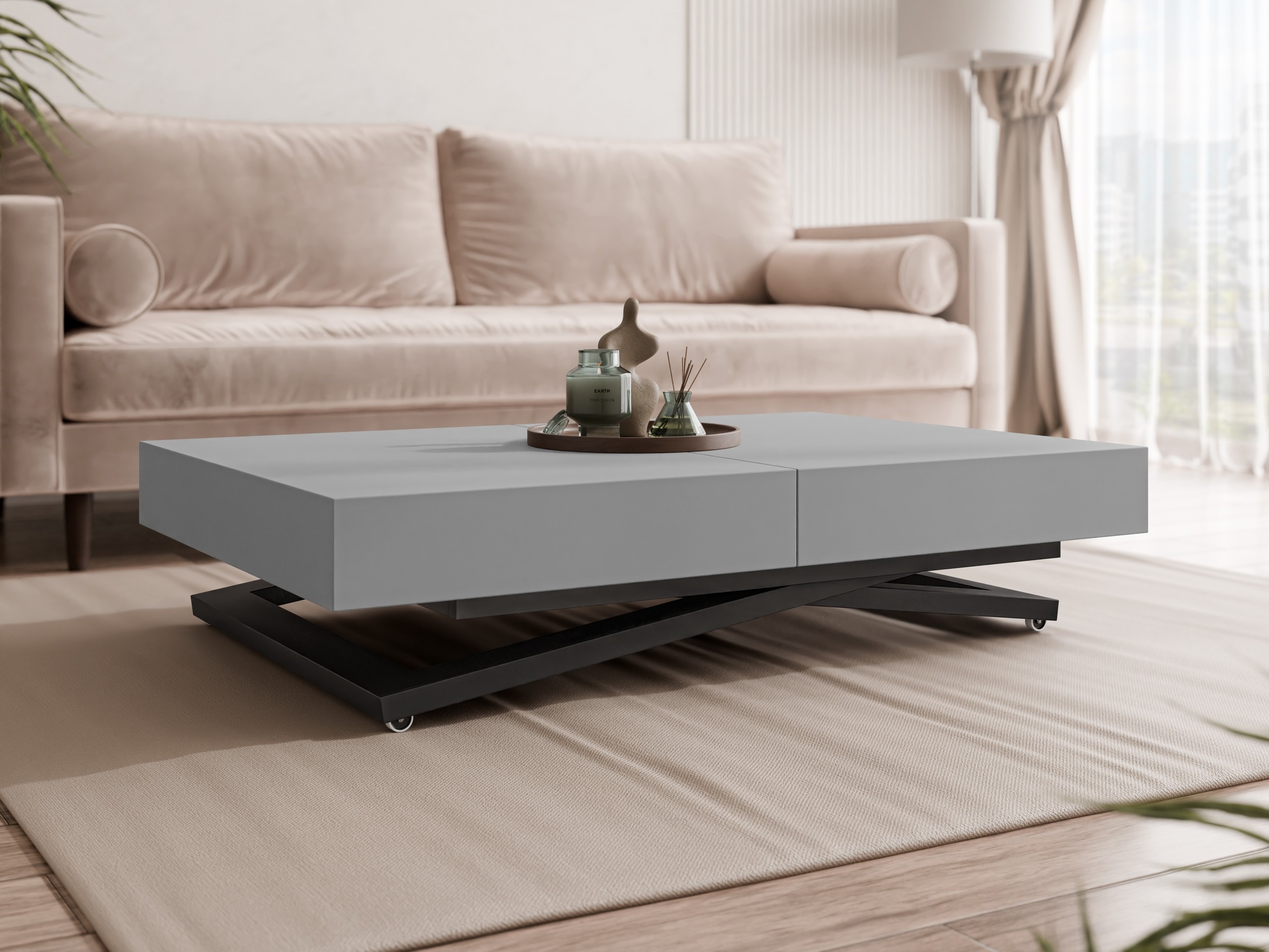 Transformeerbare salontafel Oswego 171 (Grafiet)