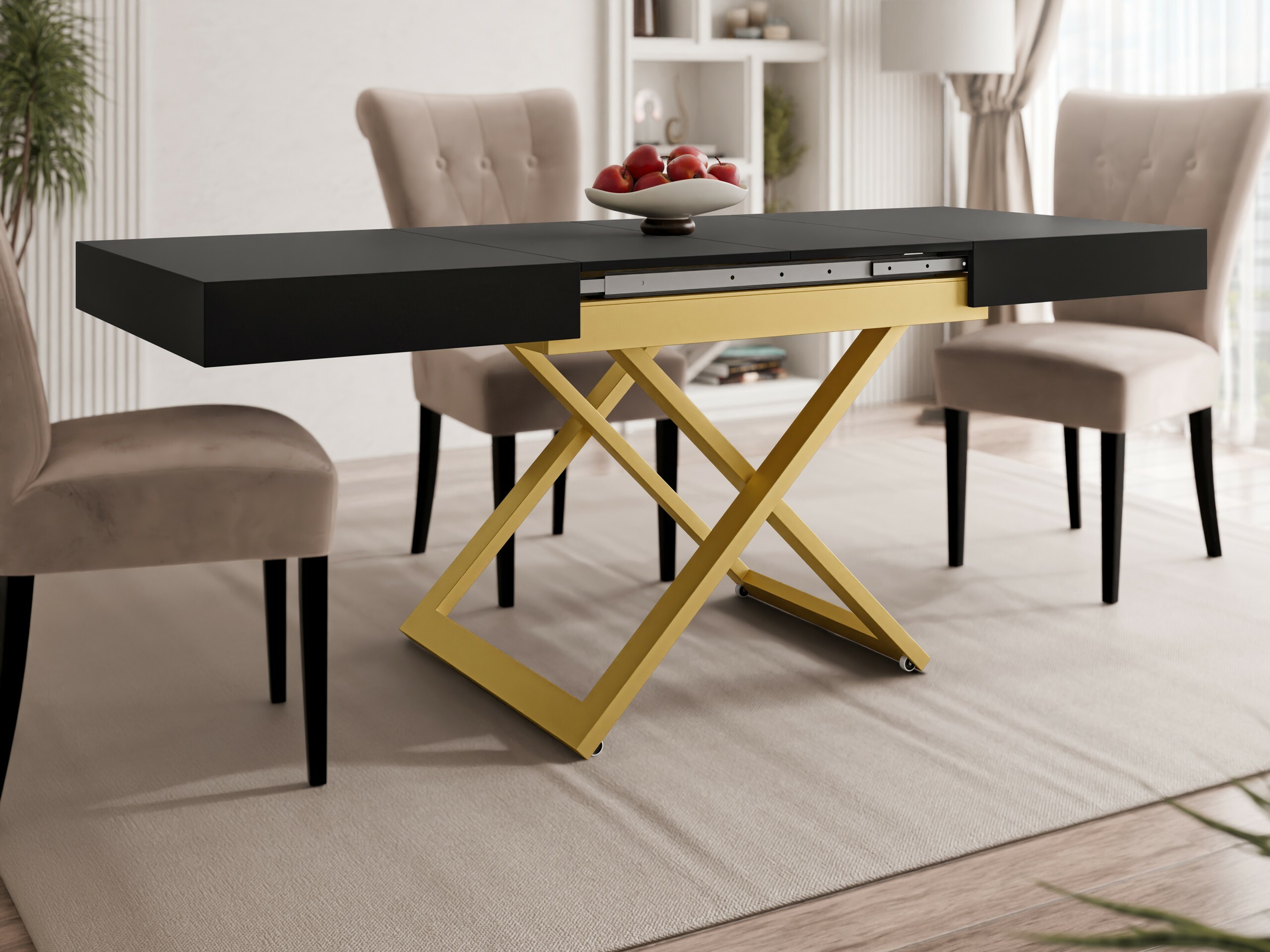 Transformeerbare salontafel Oswego 173 (Zwart)