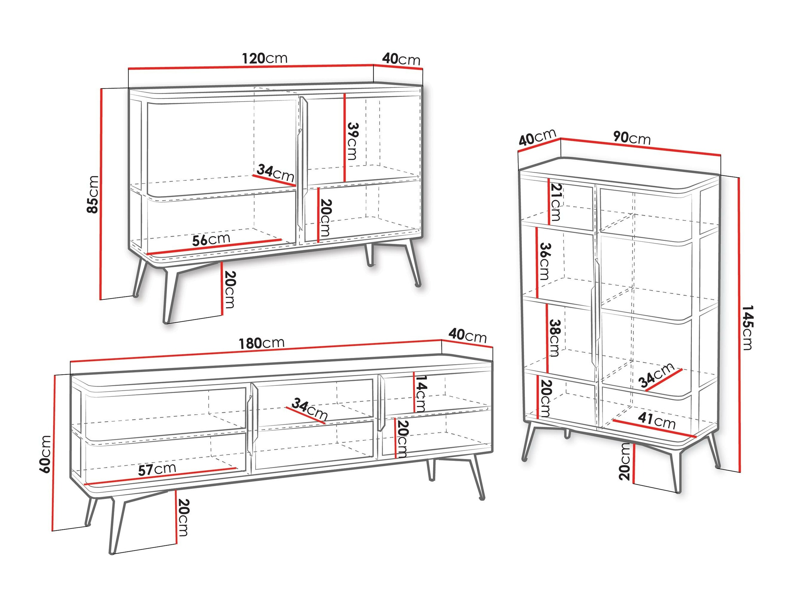 Woonkamerset Camfelo 104 (Zwart)