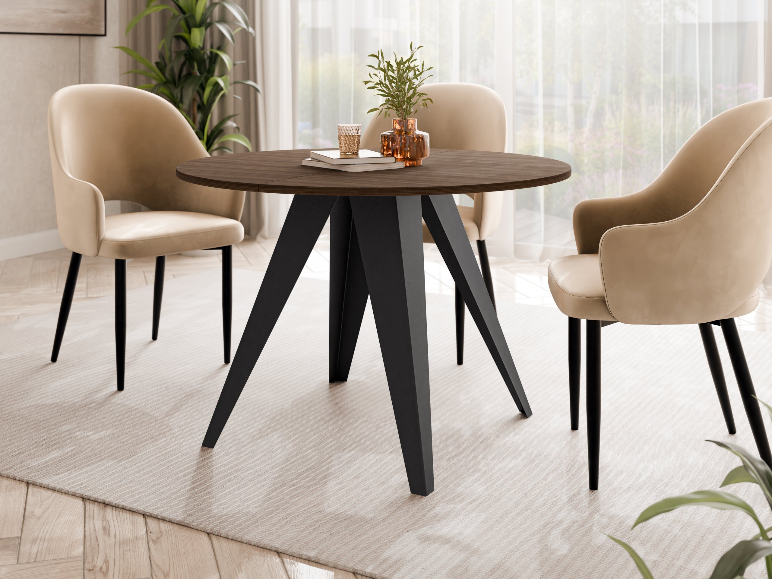 Tafel Oswego 175 (Notenhout)