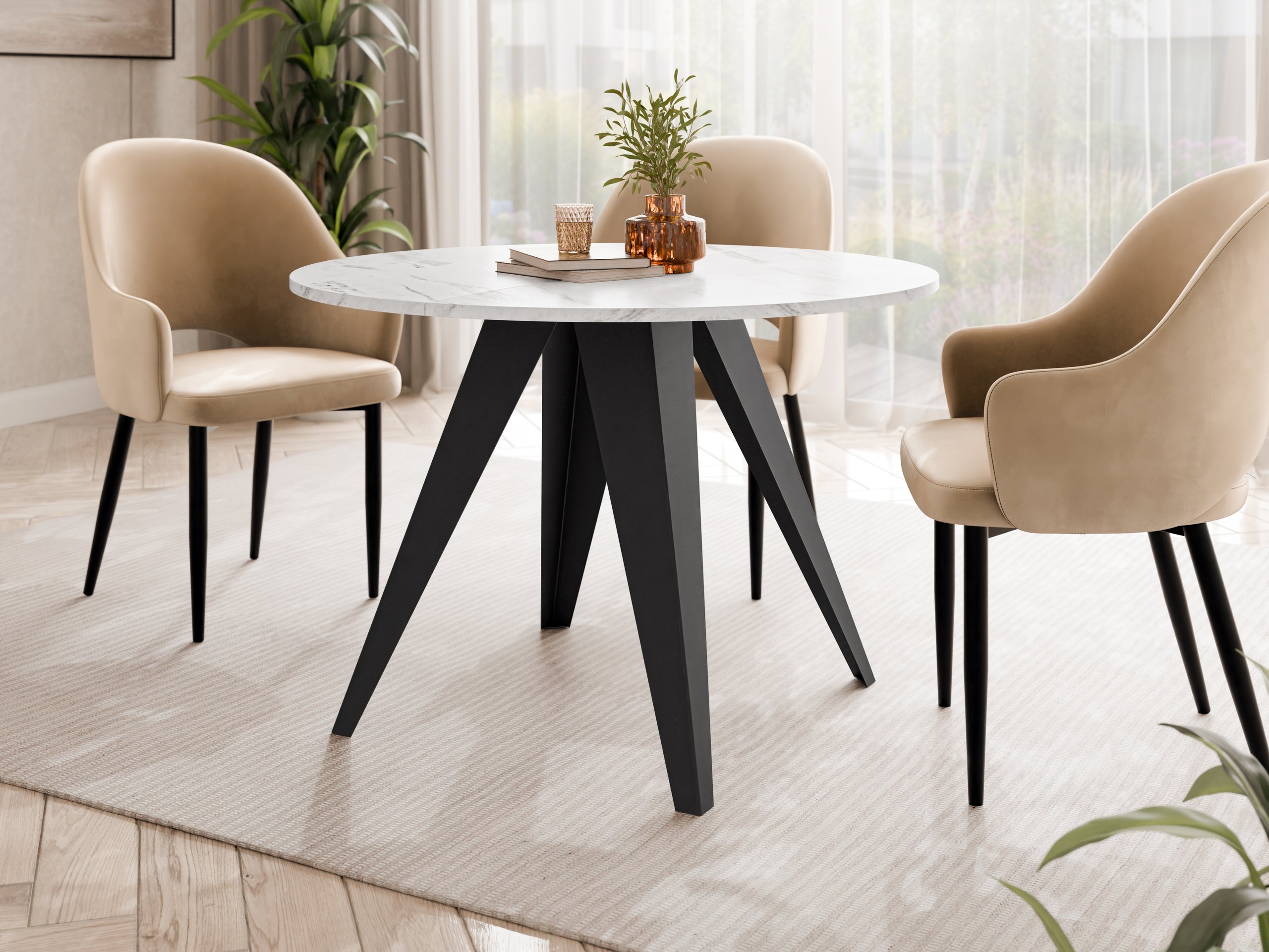 Tafel Oswego 175 (Wit marmer)