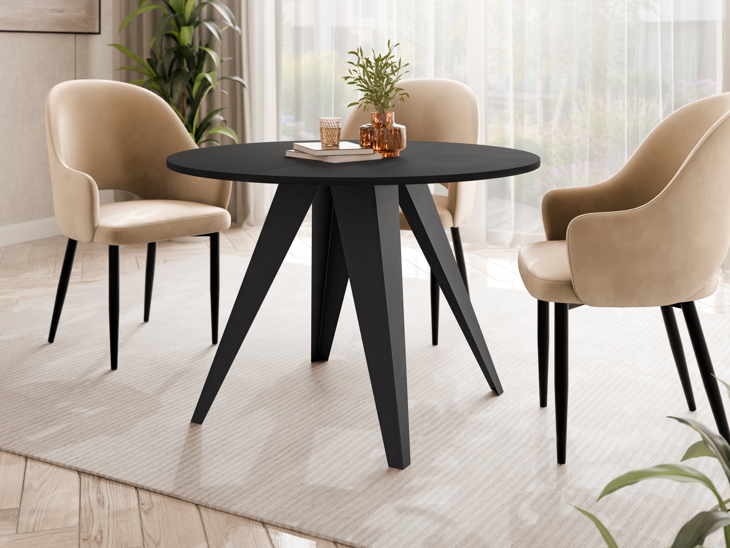 Tafel Oswego 175 (Zwart)