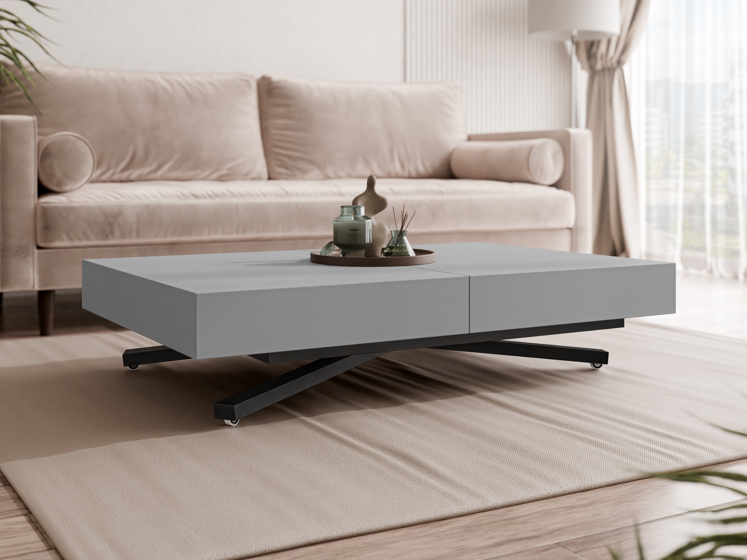 Transformeerbare salontafel Oswego 176 (Grafiet)
