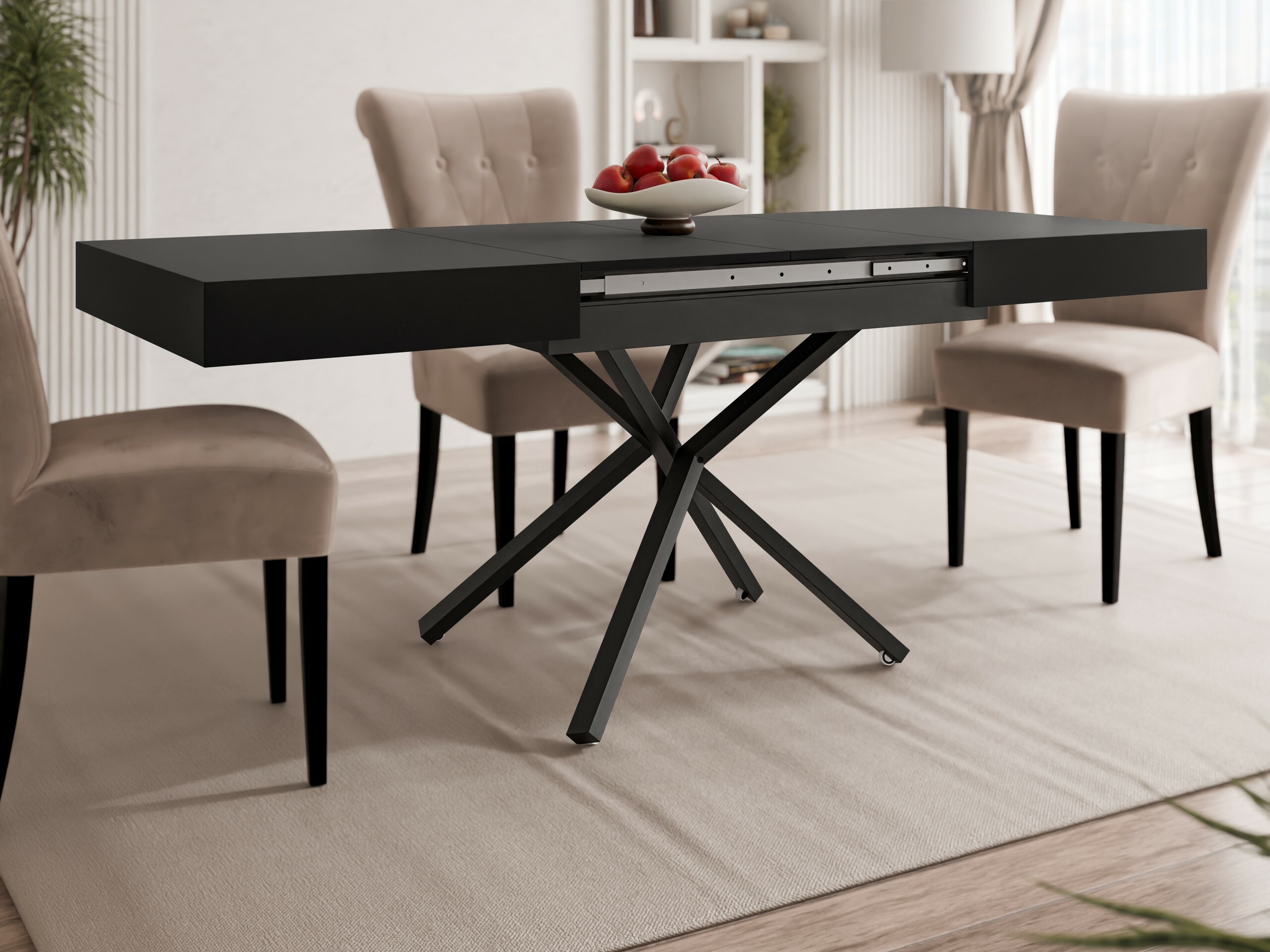 Transformeerbare salontafel Oswego 176 (Zwart)