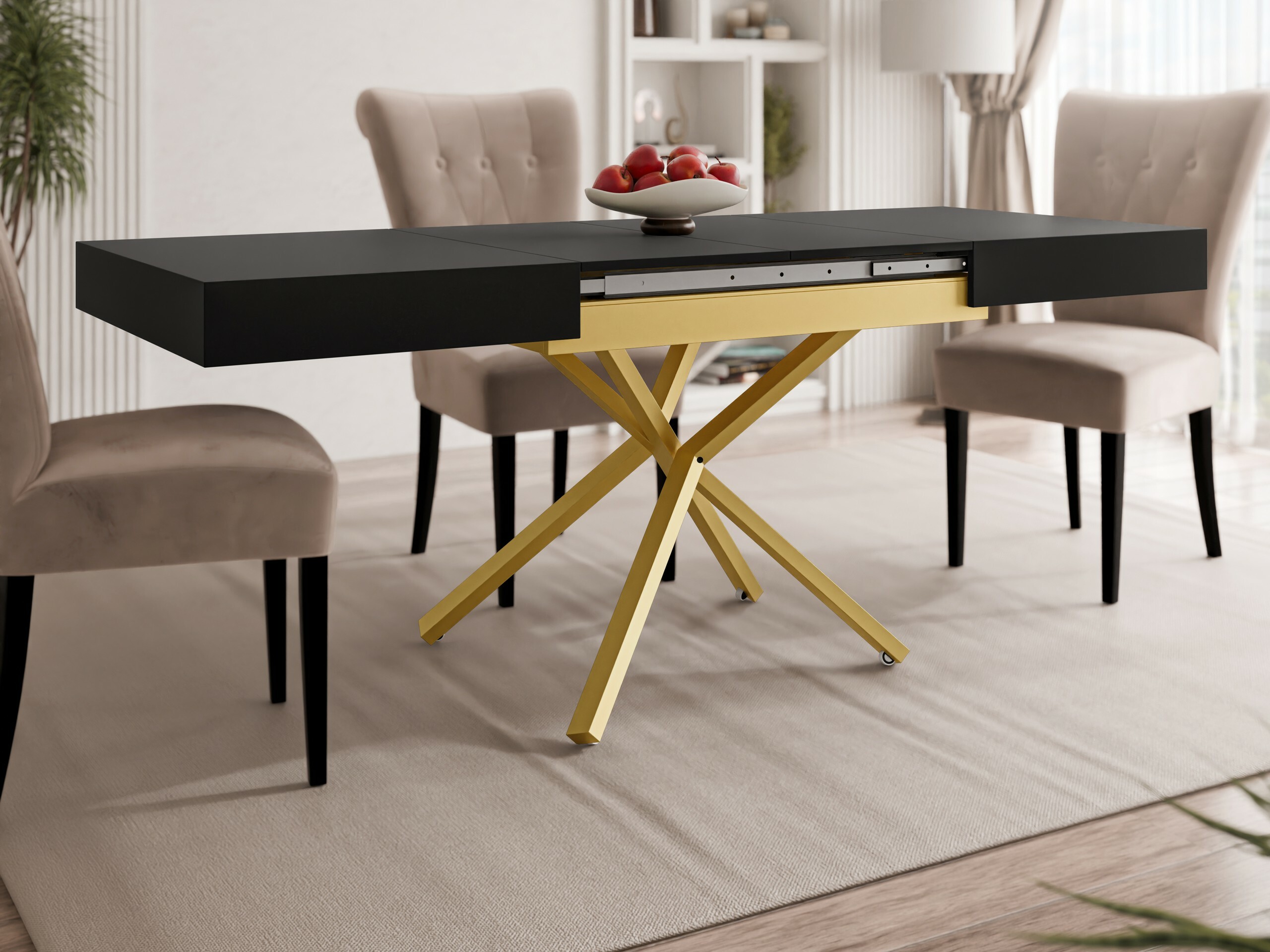 Transformeerbare salontafel Oswego 178 (Zwart)