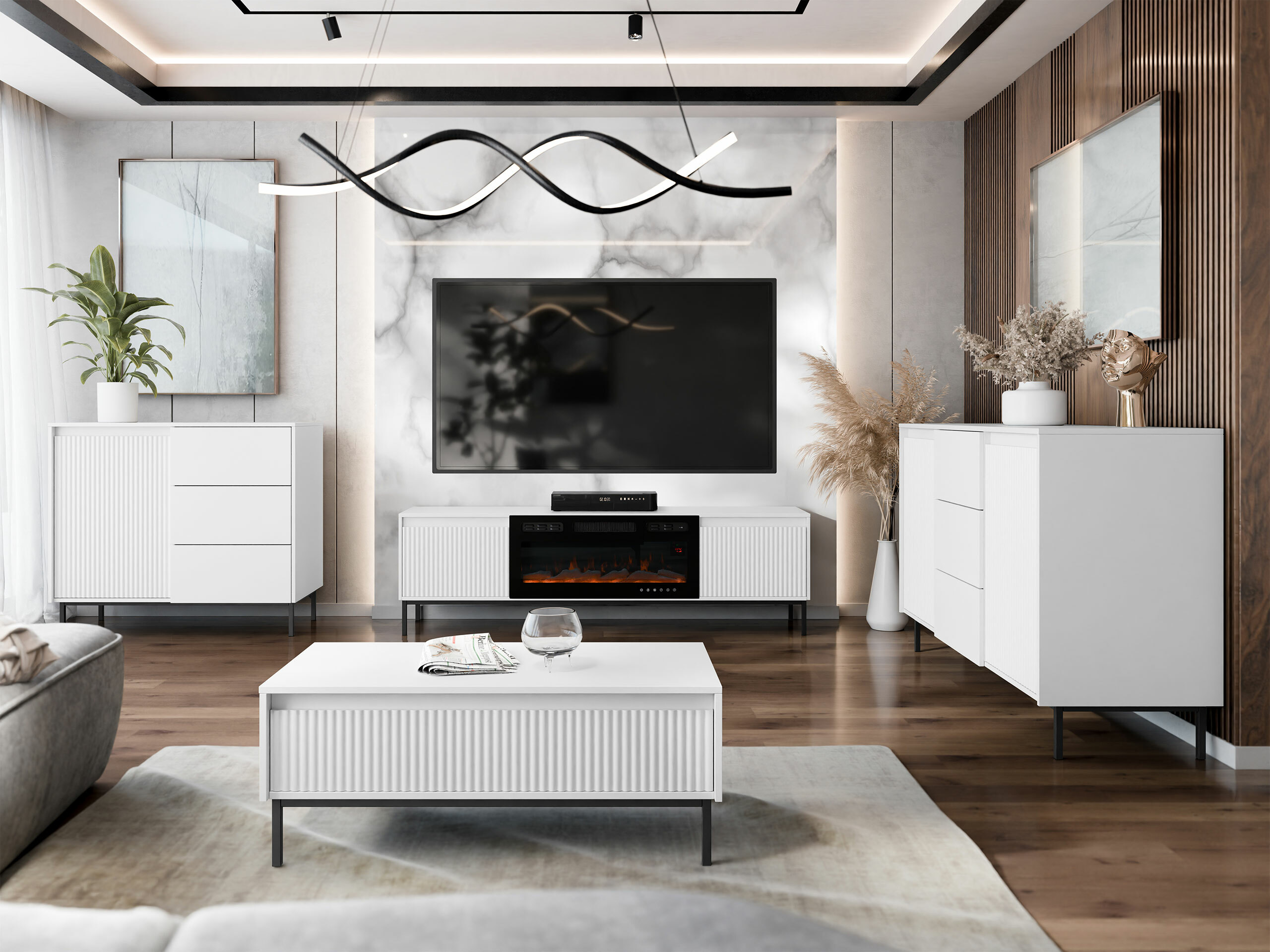 TV-meubel Comfivo Delruva III (Wit)