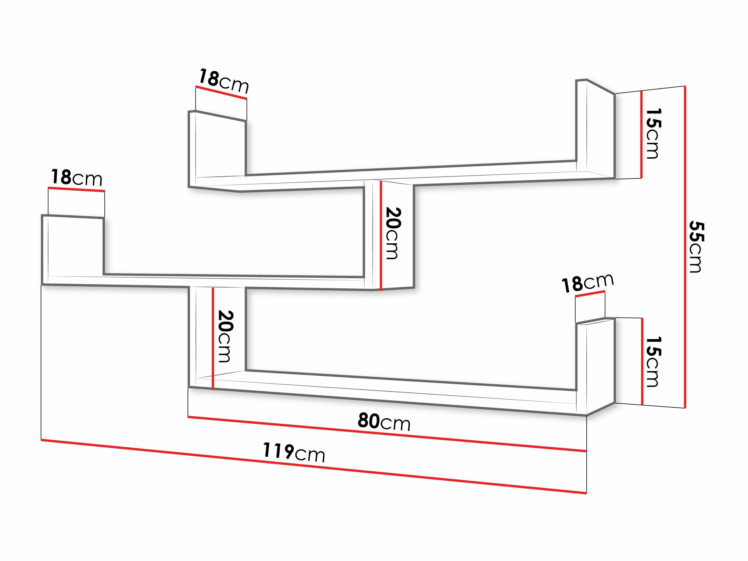 Wandplank Lexicon I (Wit)