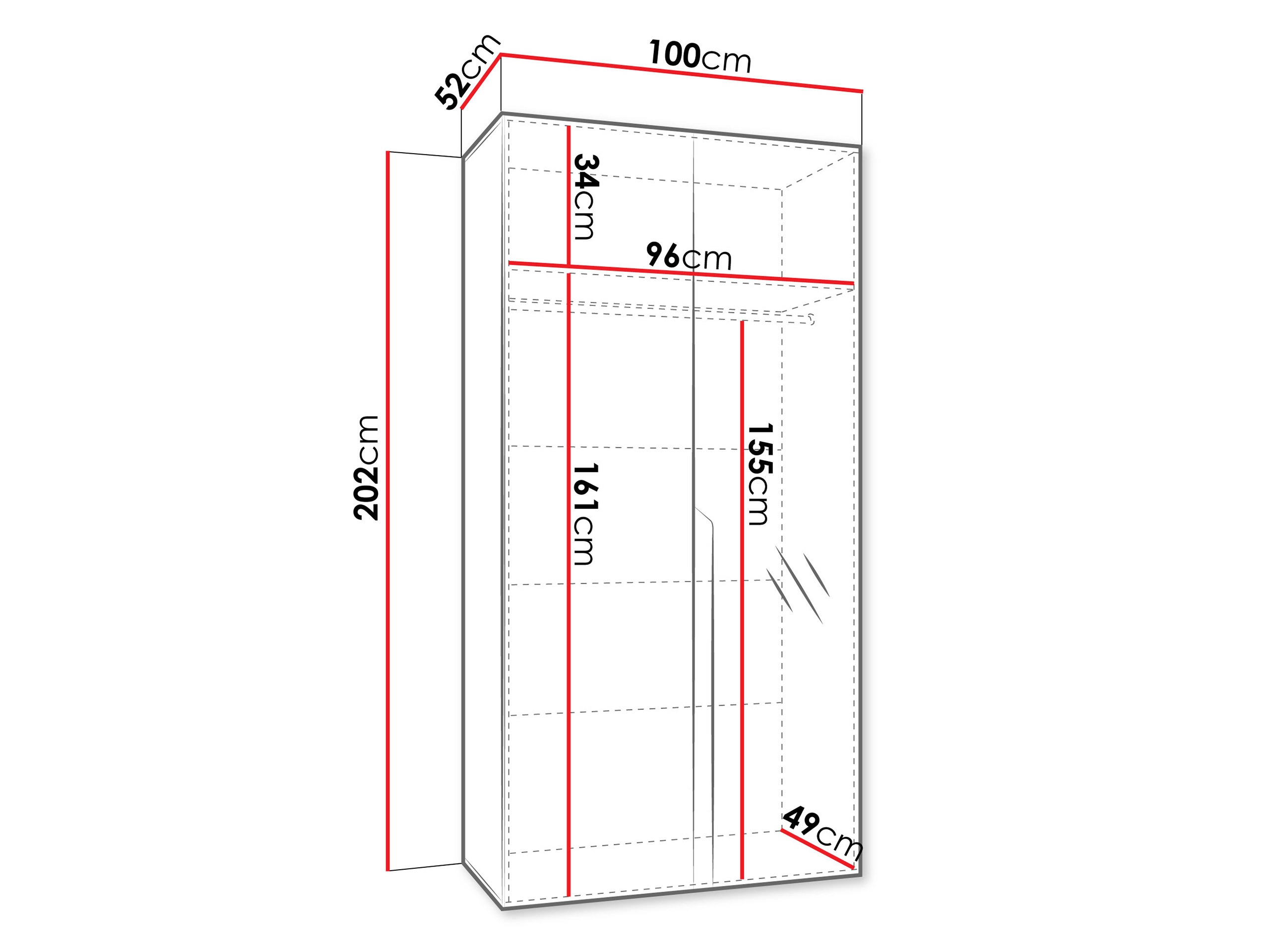 Kledingkast Hartford 584 (Kasjmier)