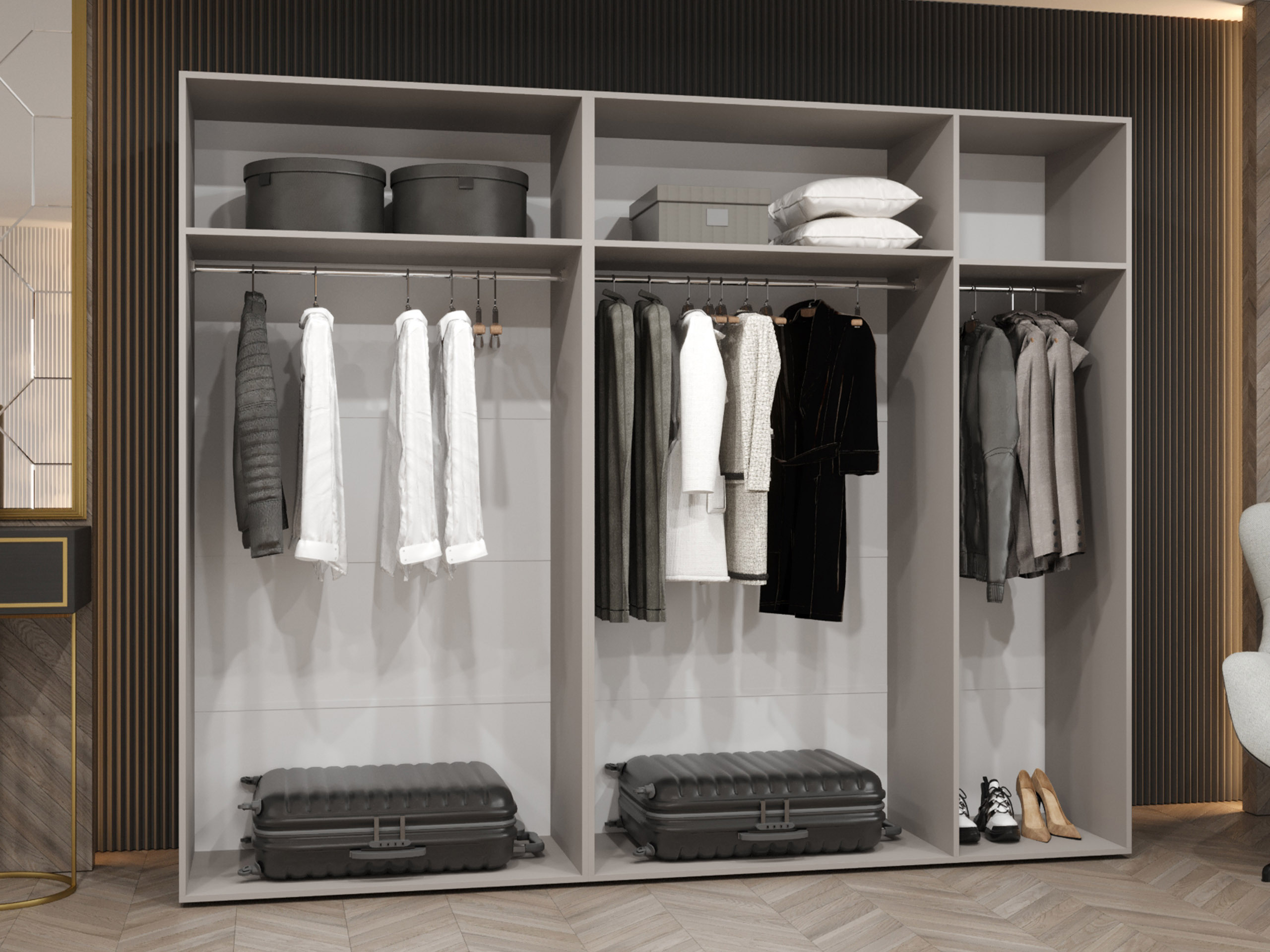 Kledingkast Hartford 587 (Zwart)