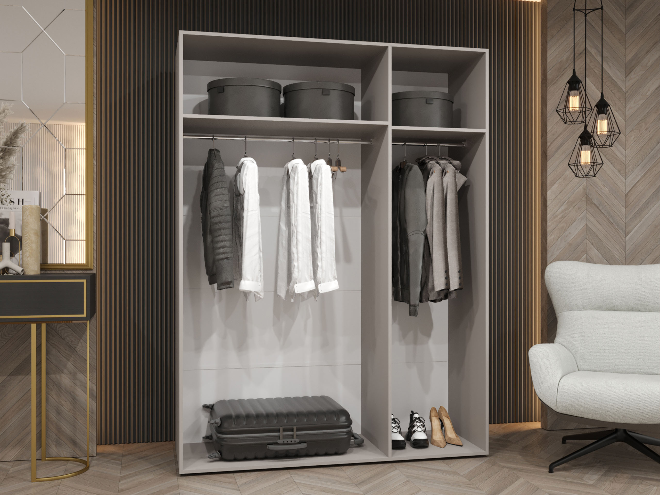 Kledingkast Hartford 590 (Wit)