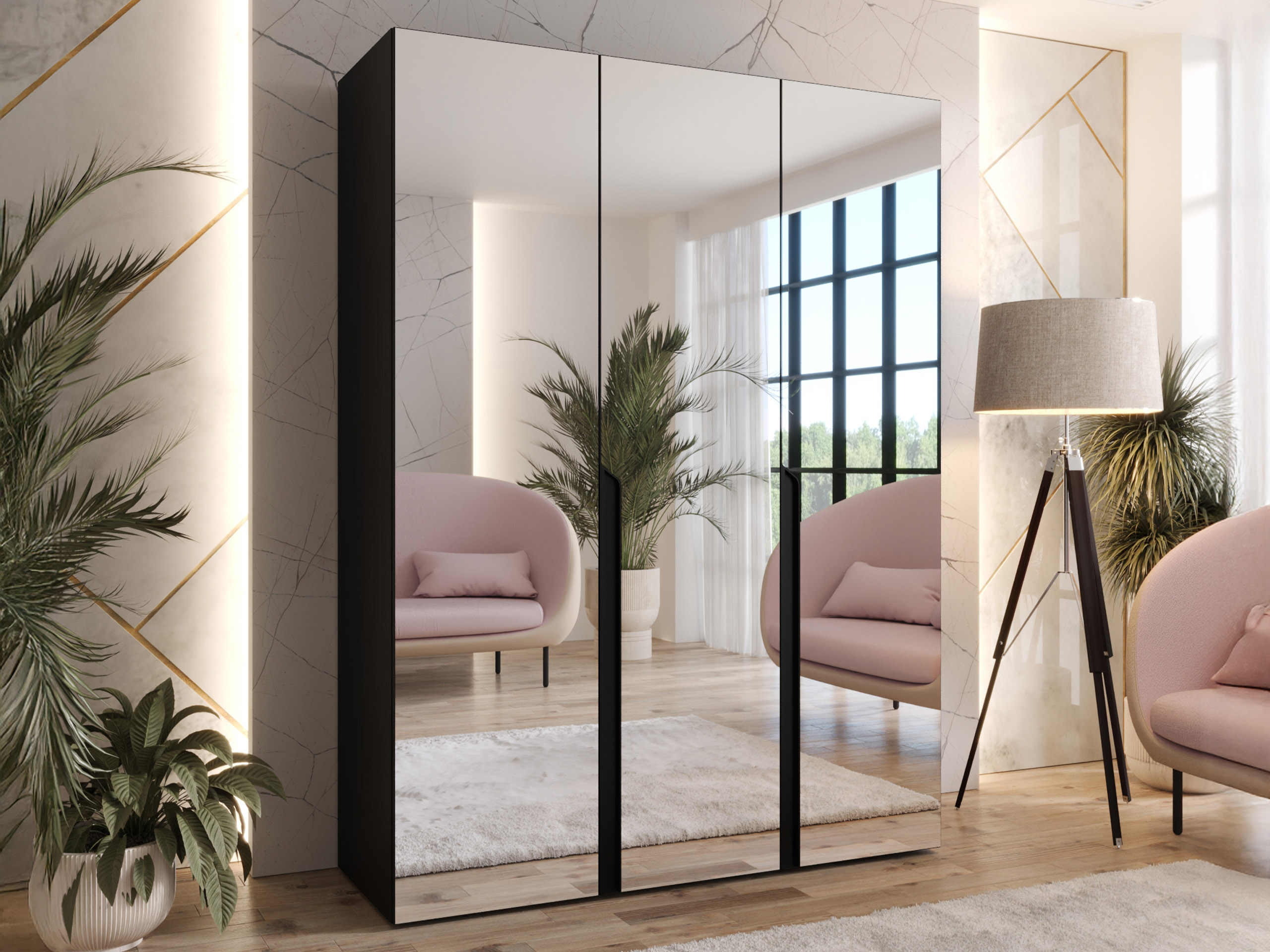 Kledingkast Hartford 590 (Zwart)