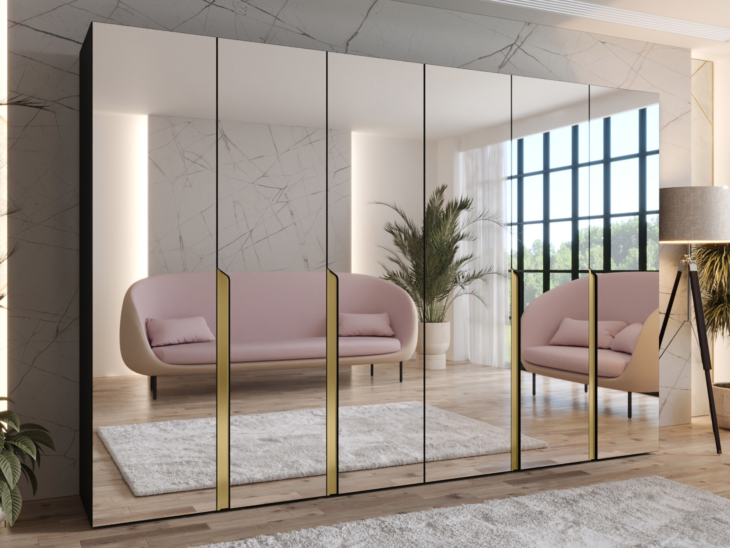 Kledingkast Hartford 593 (Zwart)