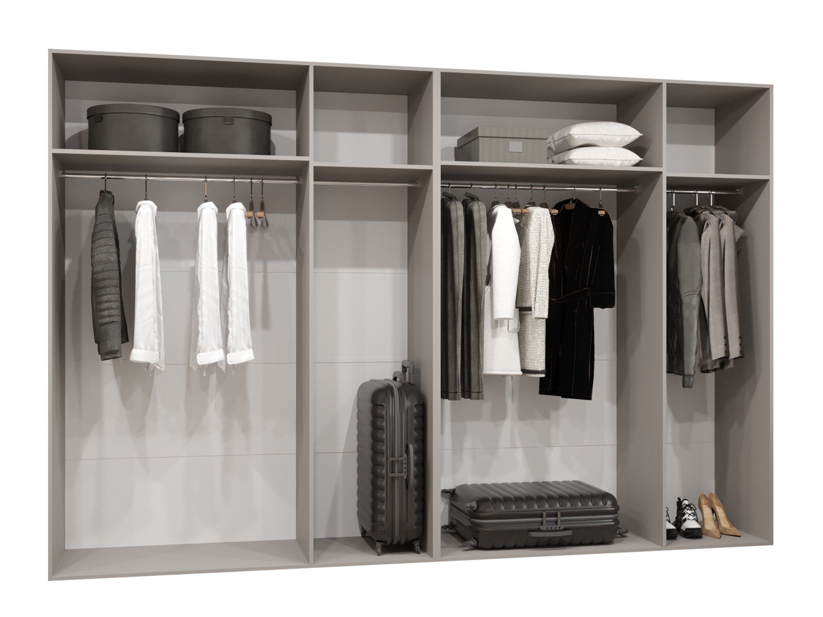 Kledingkast Hartford 593 (Zwart)