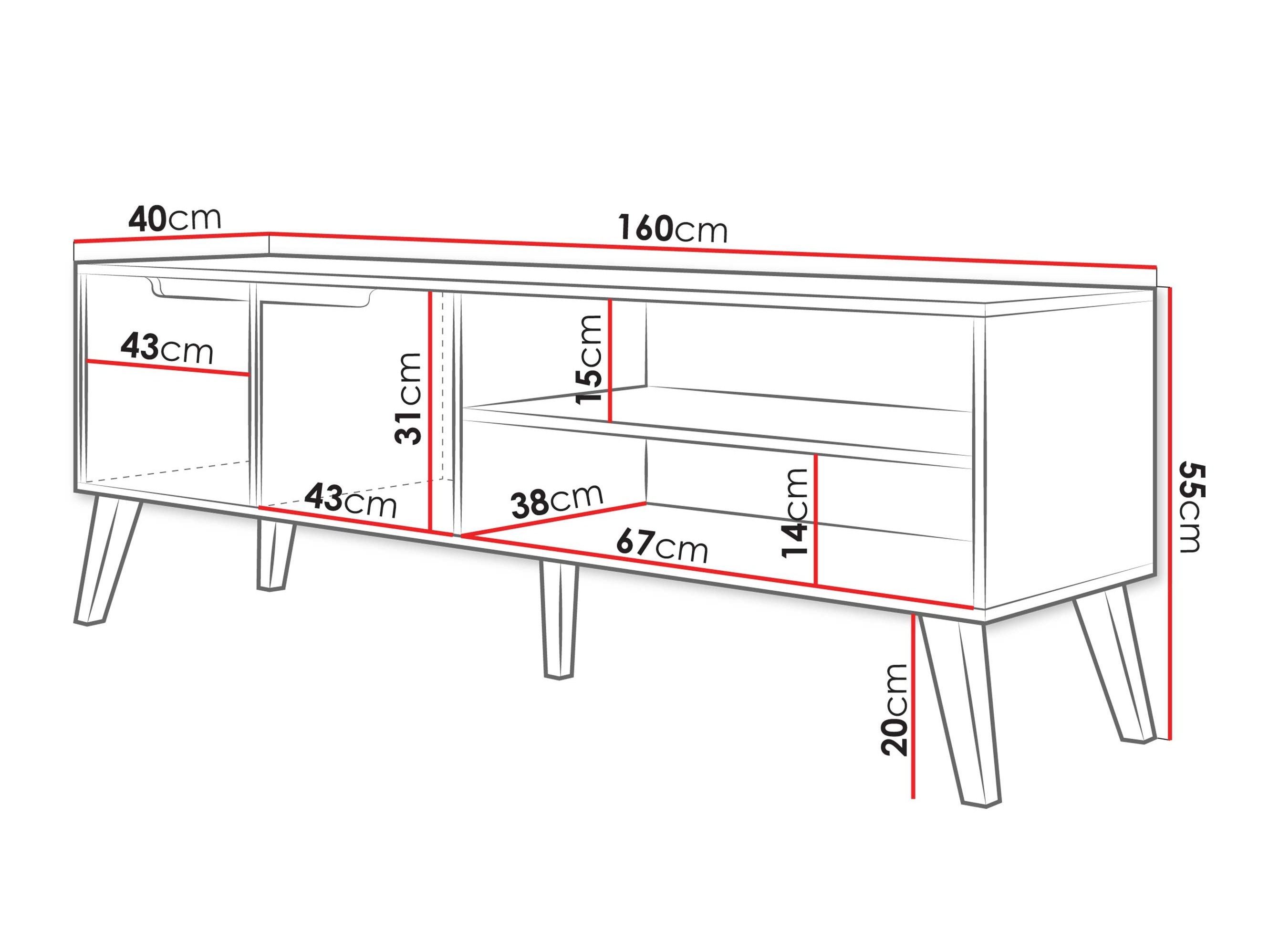 TV-meubel Otis (Kasjmier)