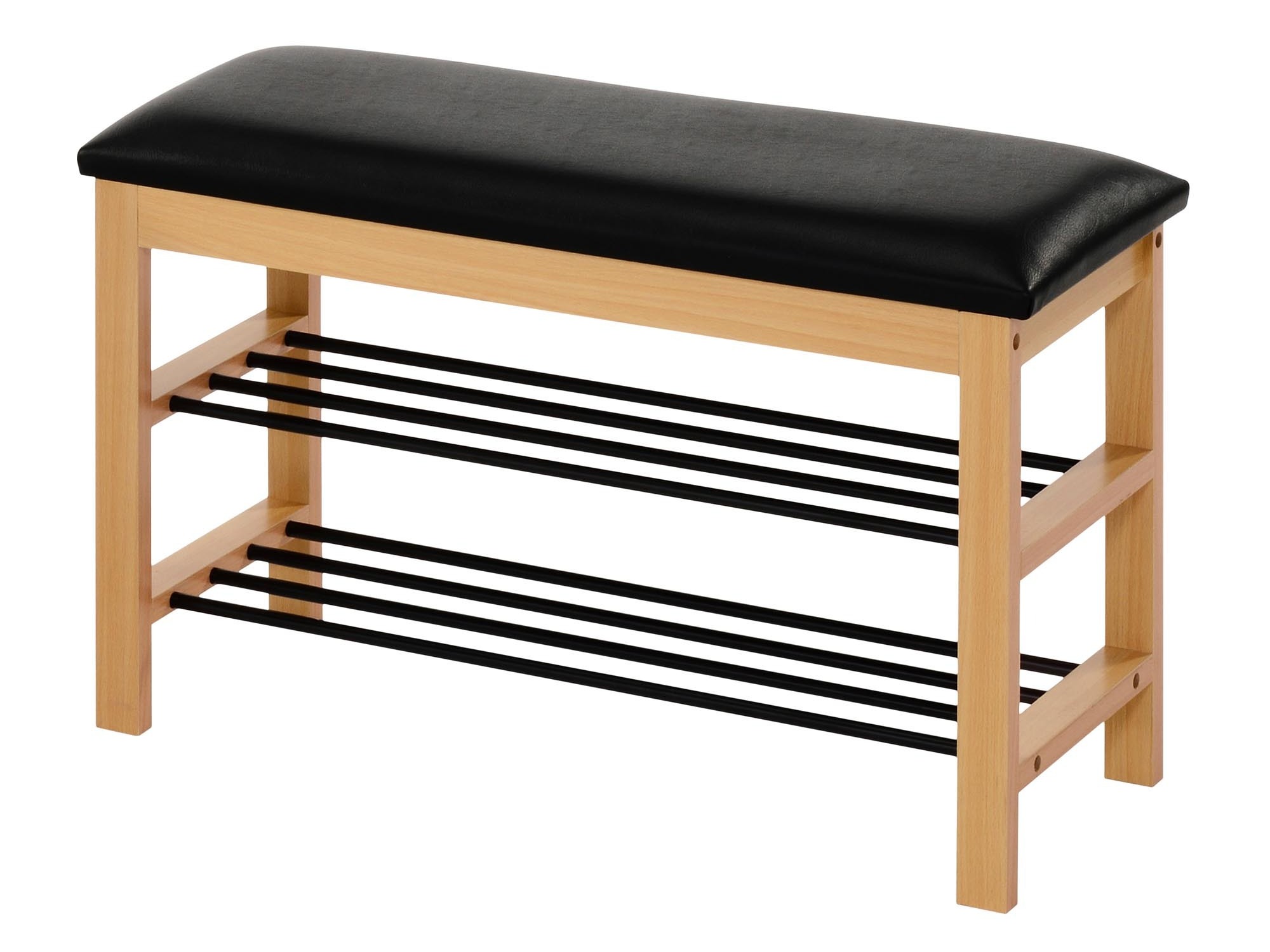 Schoenplank Houston 967 (Massief hout + Zwart)