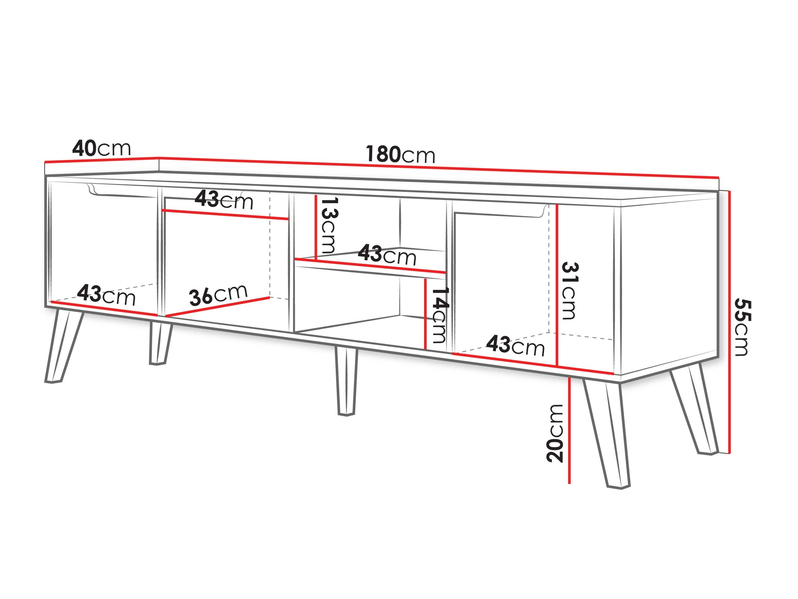 TV-meubel Elbtive 101 (Kasjmier)