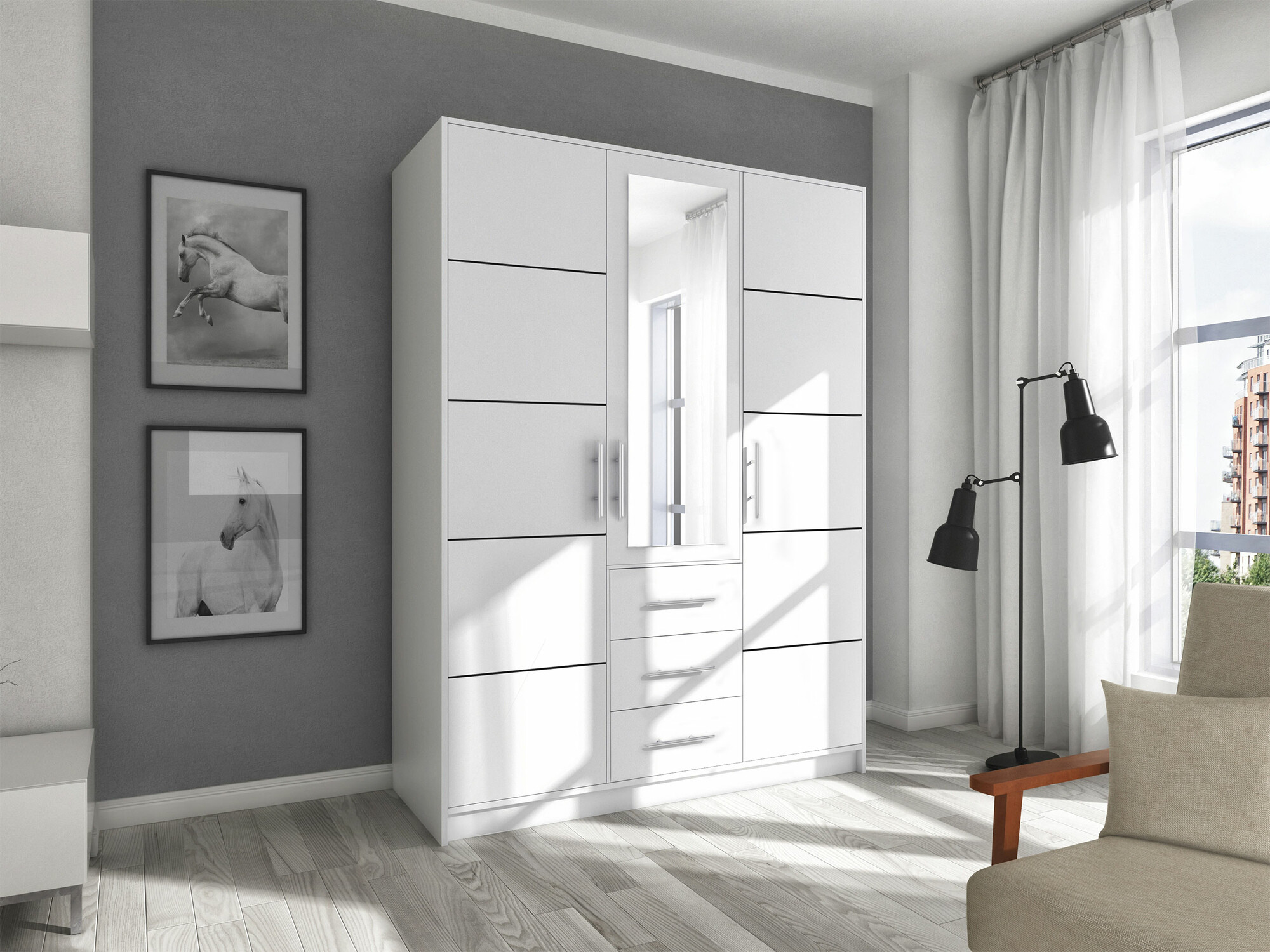 Kledingkast Dortivu II (Wit)