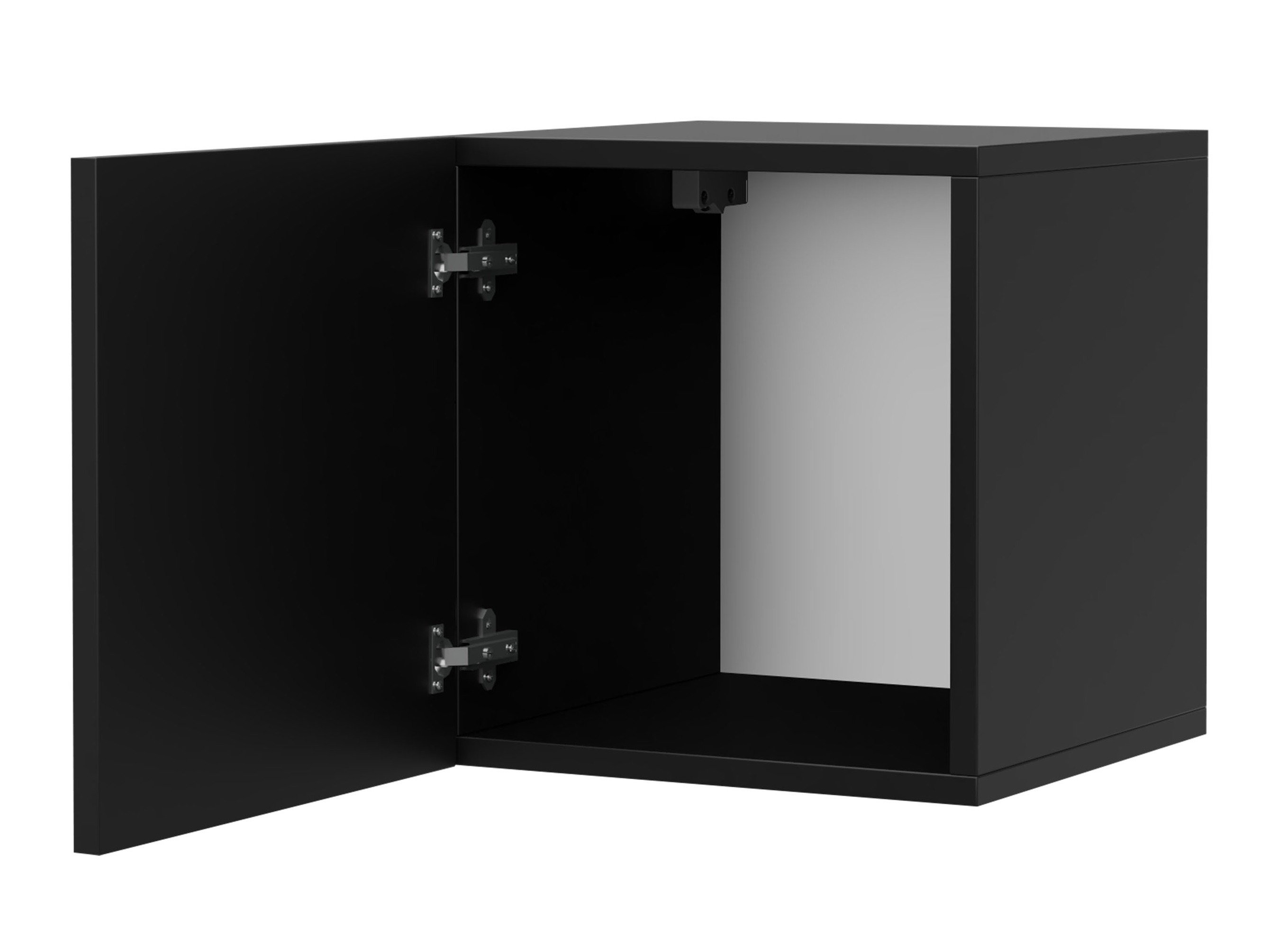 Wandkast Tivdalu 124 (Wit + Glanzend wit)