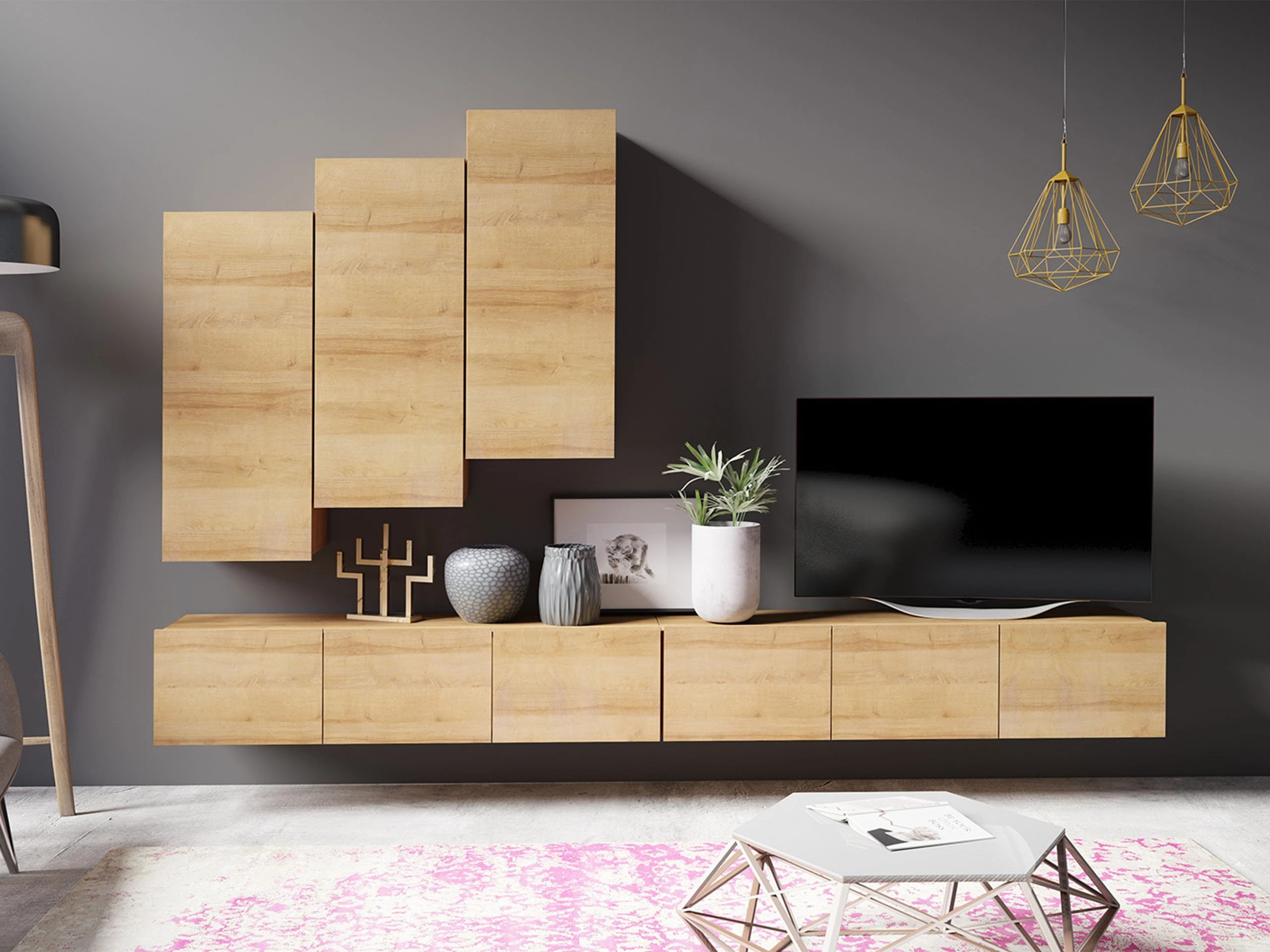 Woonkamerset Remus XX (Gouden eik)