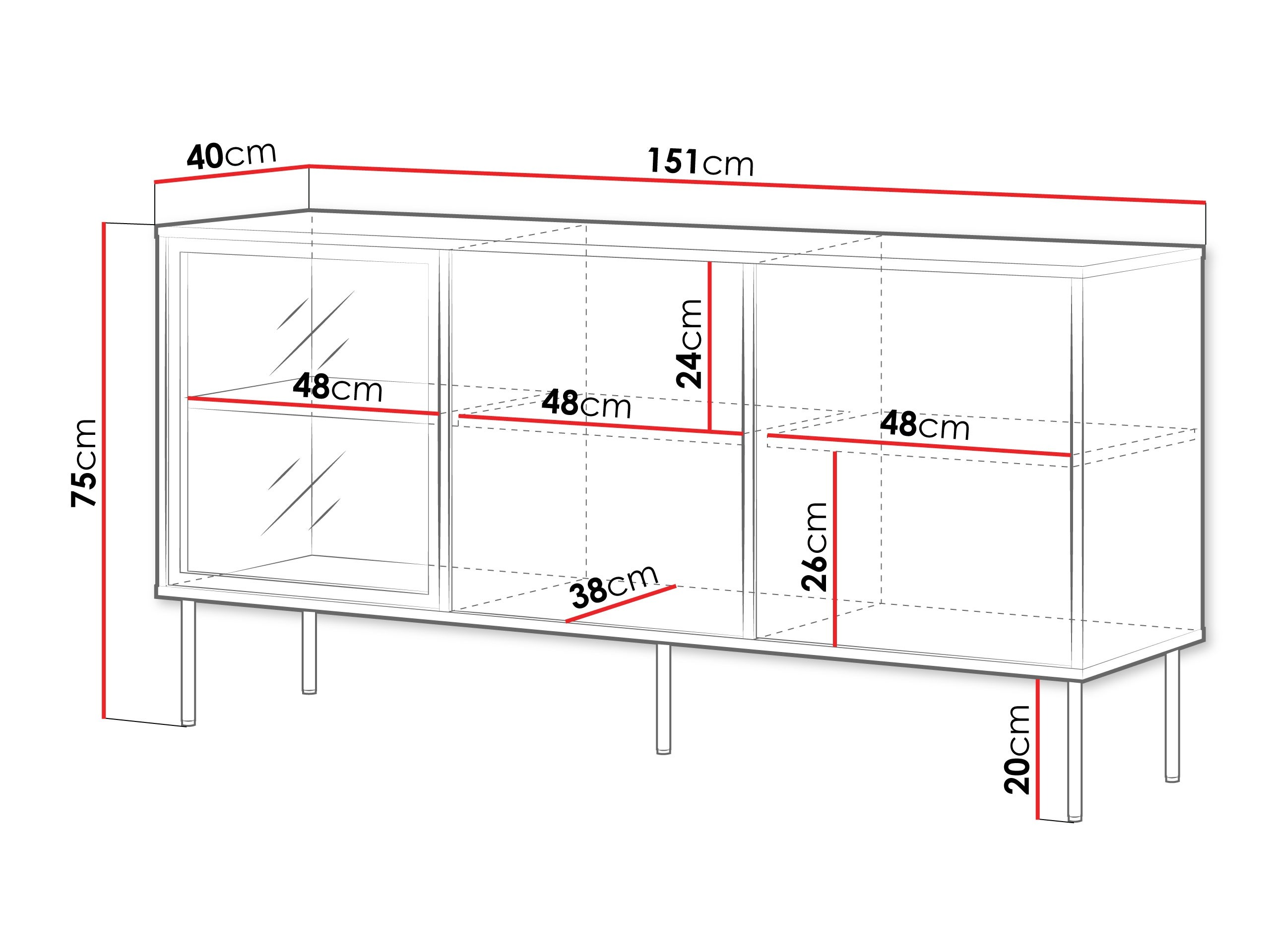 Dressoir Merevai 101 (Eiken)