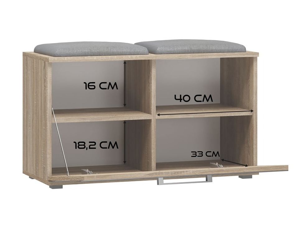 Schoenenkast Mandeville 179 (Sonoma eik)